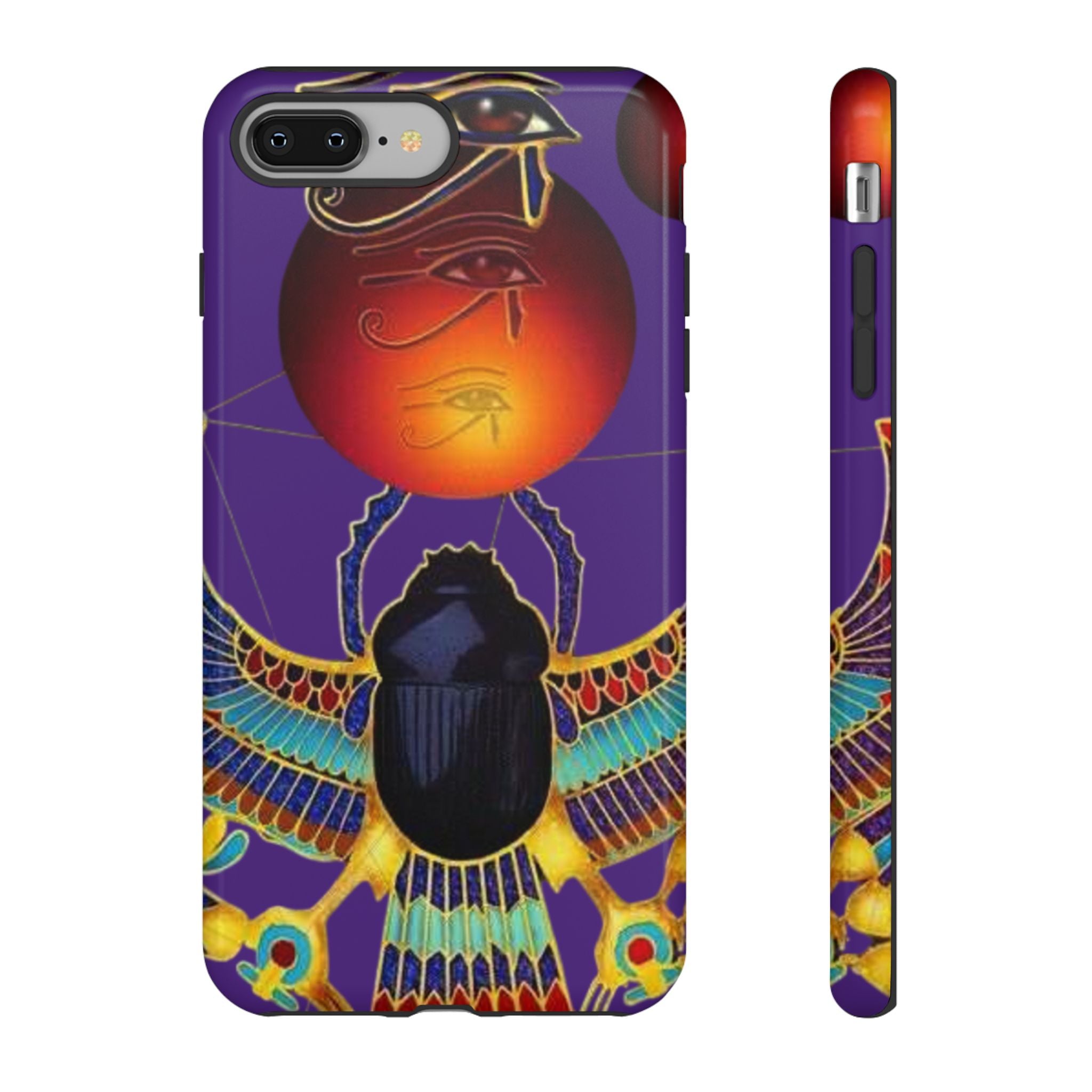 Colorful Phone Case with Egyptian-Inspired Design, Tough Cases for Gift, Phone Protection, Unique Accessories, Festival Style, Phone Cover