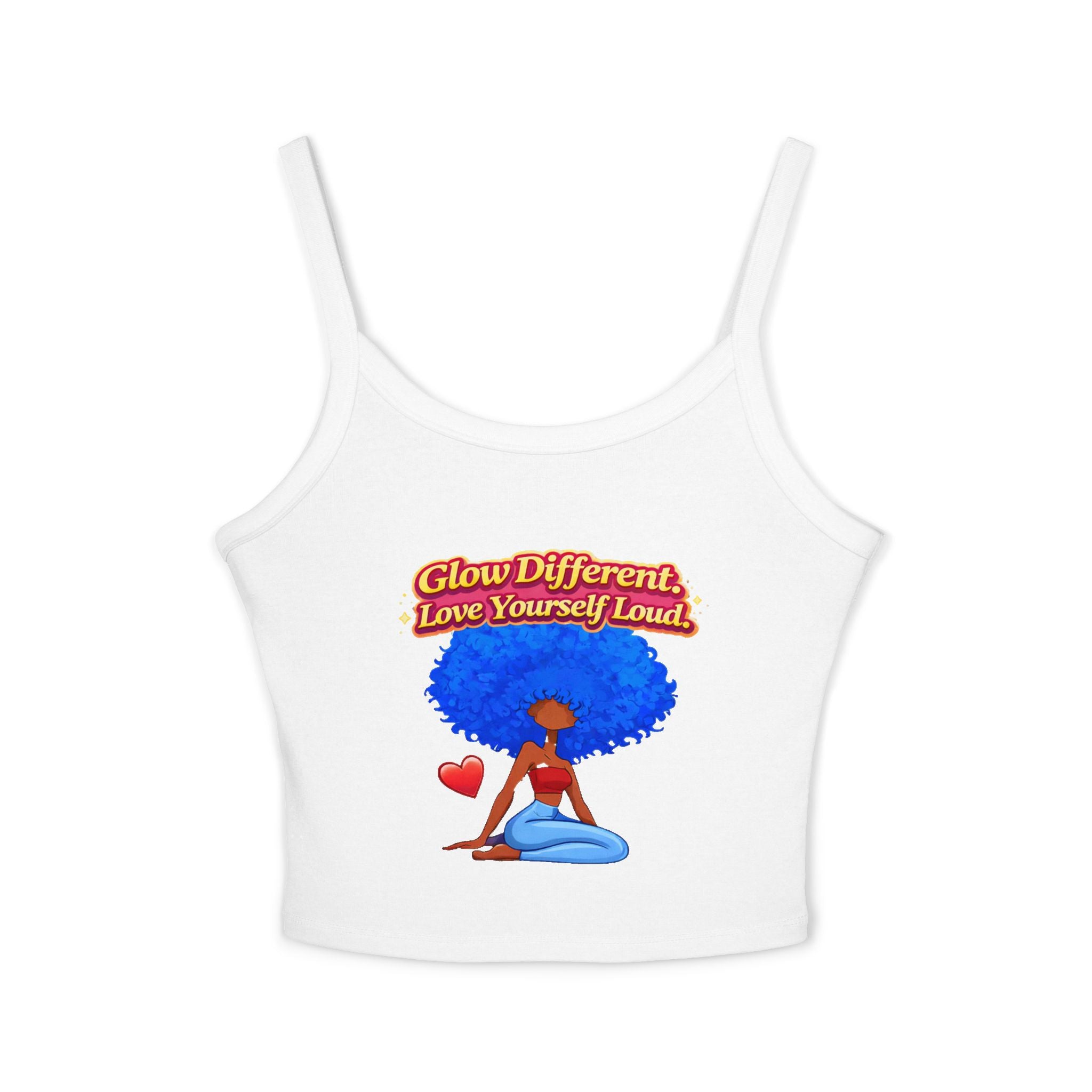 Glow Different Love Yourself Loud Crop Tank Printify