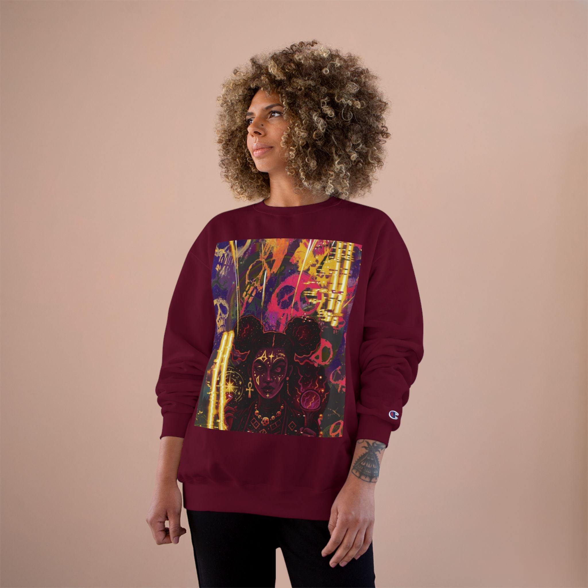 Celestial Flow Champion Sweatshirt — Stellar Moon & Star Pullover