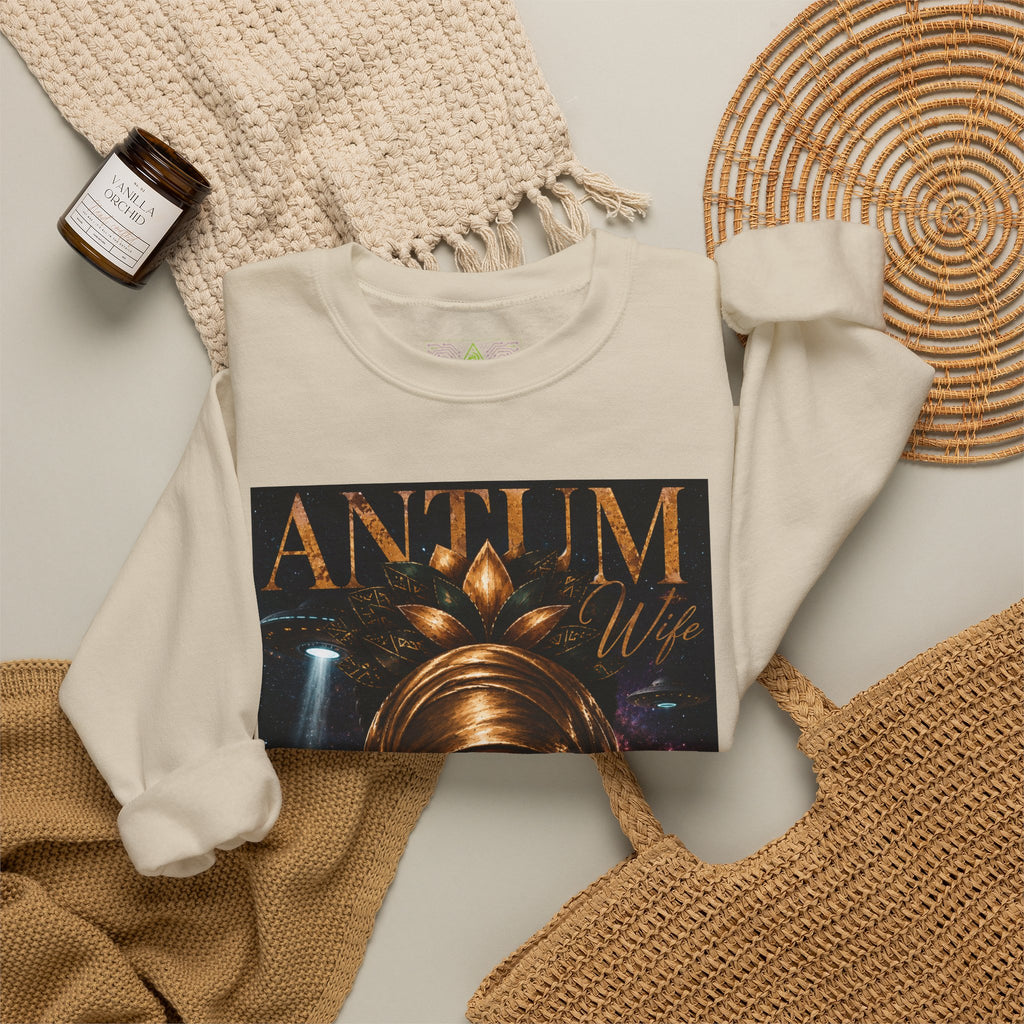 Crewneck Sweatshirt — 'Anitum' Afrocentric Goddess Portrait Crewneck