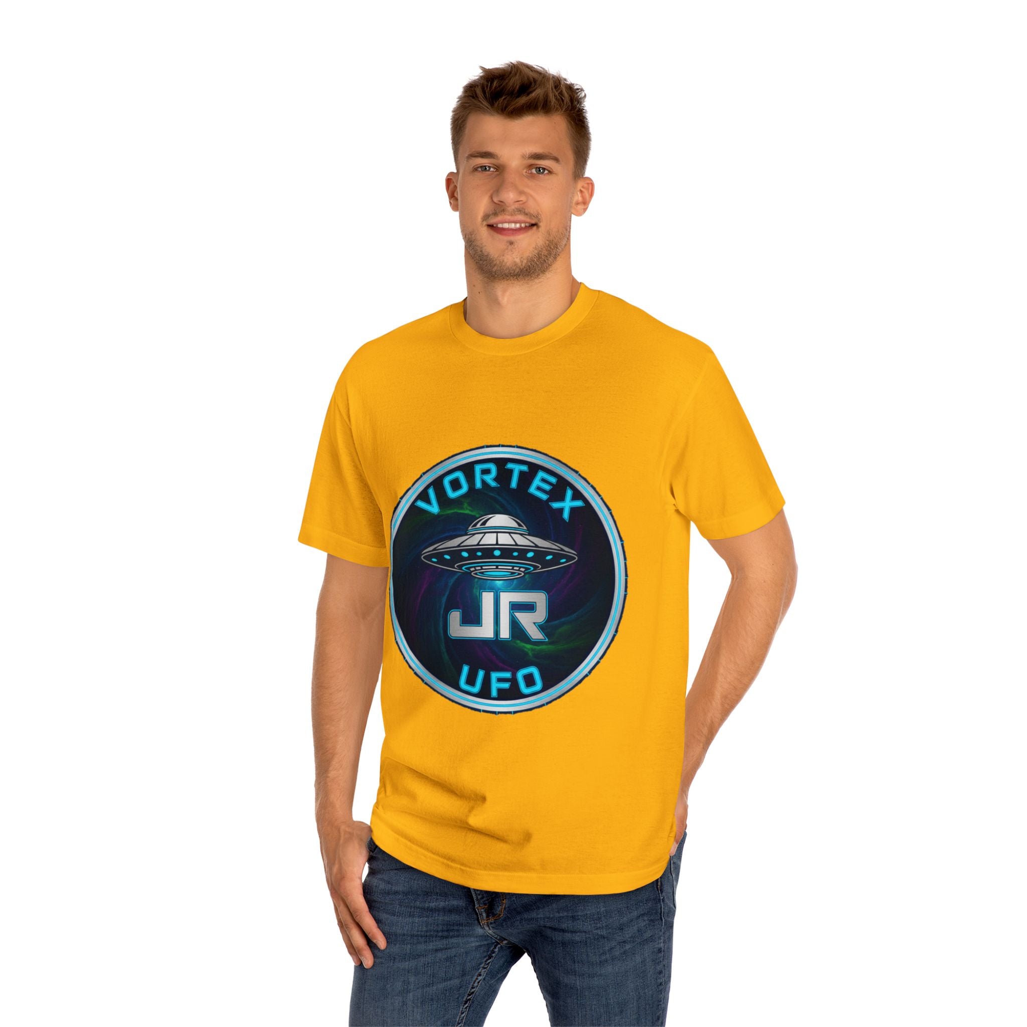 UFO Vortex JR Tee — Retro Sci‑Fi Alien Saucer Shirt Printify
