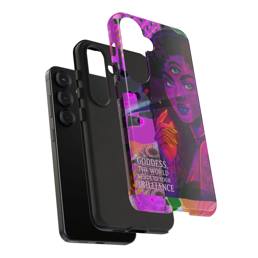 Third-Eye Goddess Phone Case — Neon Psychic Art iPhone Cover