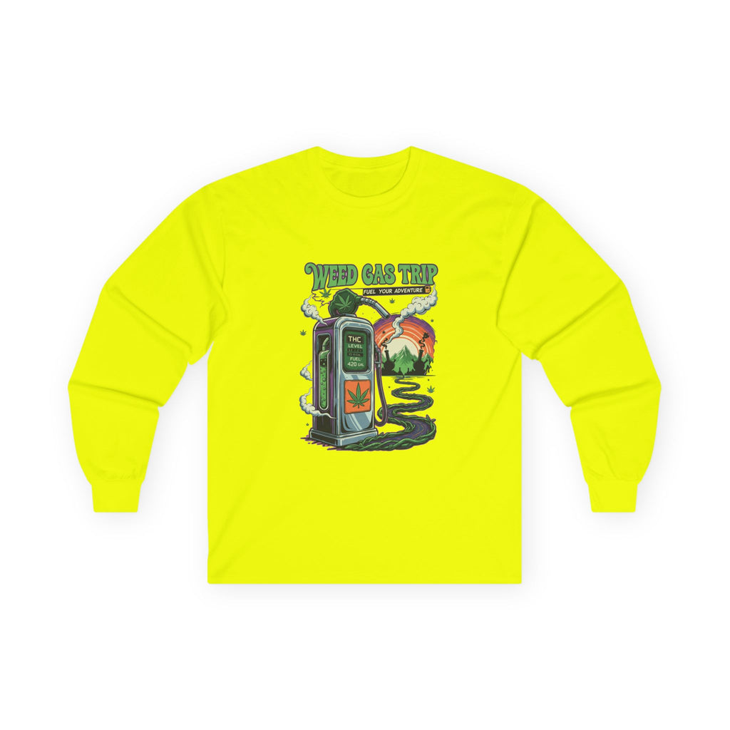Long Sleeve Tee - Weed Gas Trip Design
