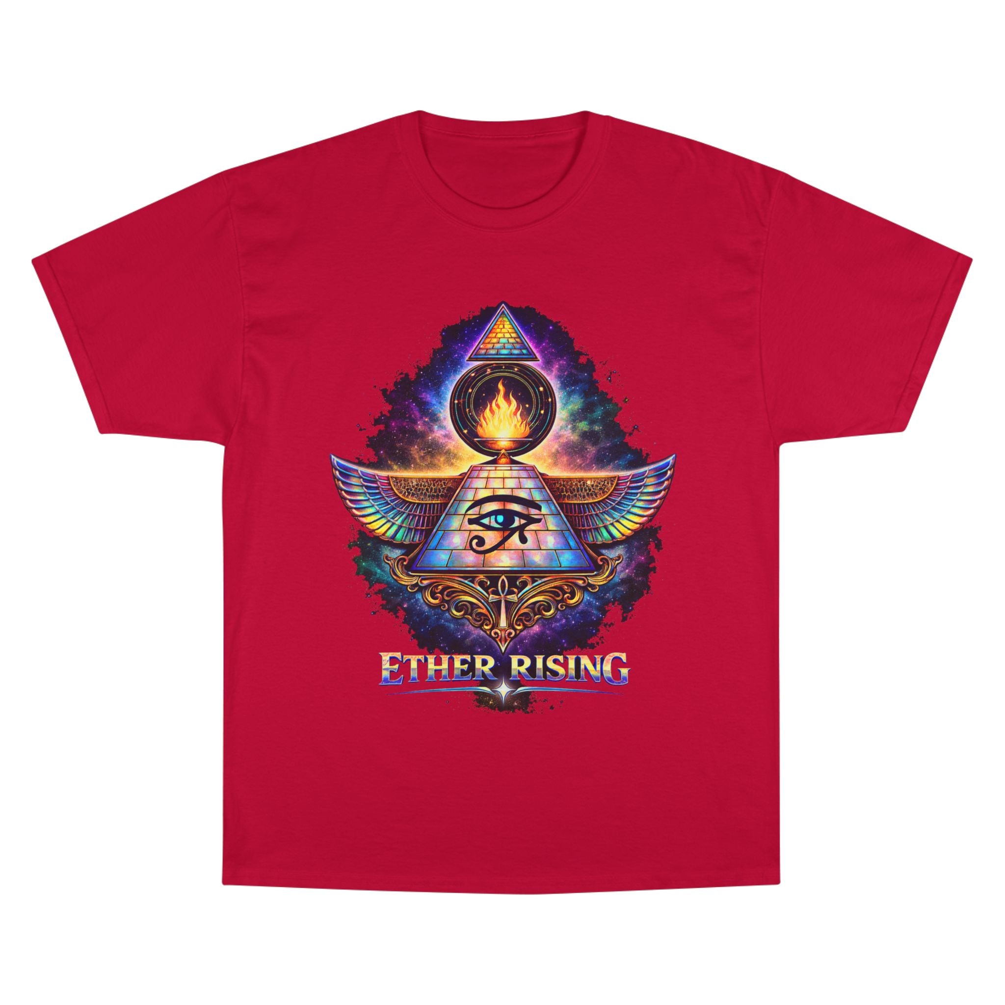 Ether Rising T-Shirt — Mystic All-Seeing Eye Graphic Tee Printify