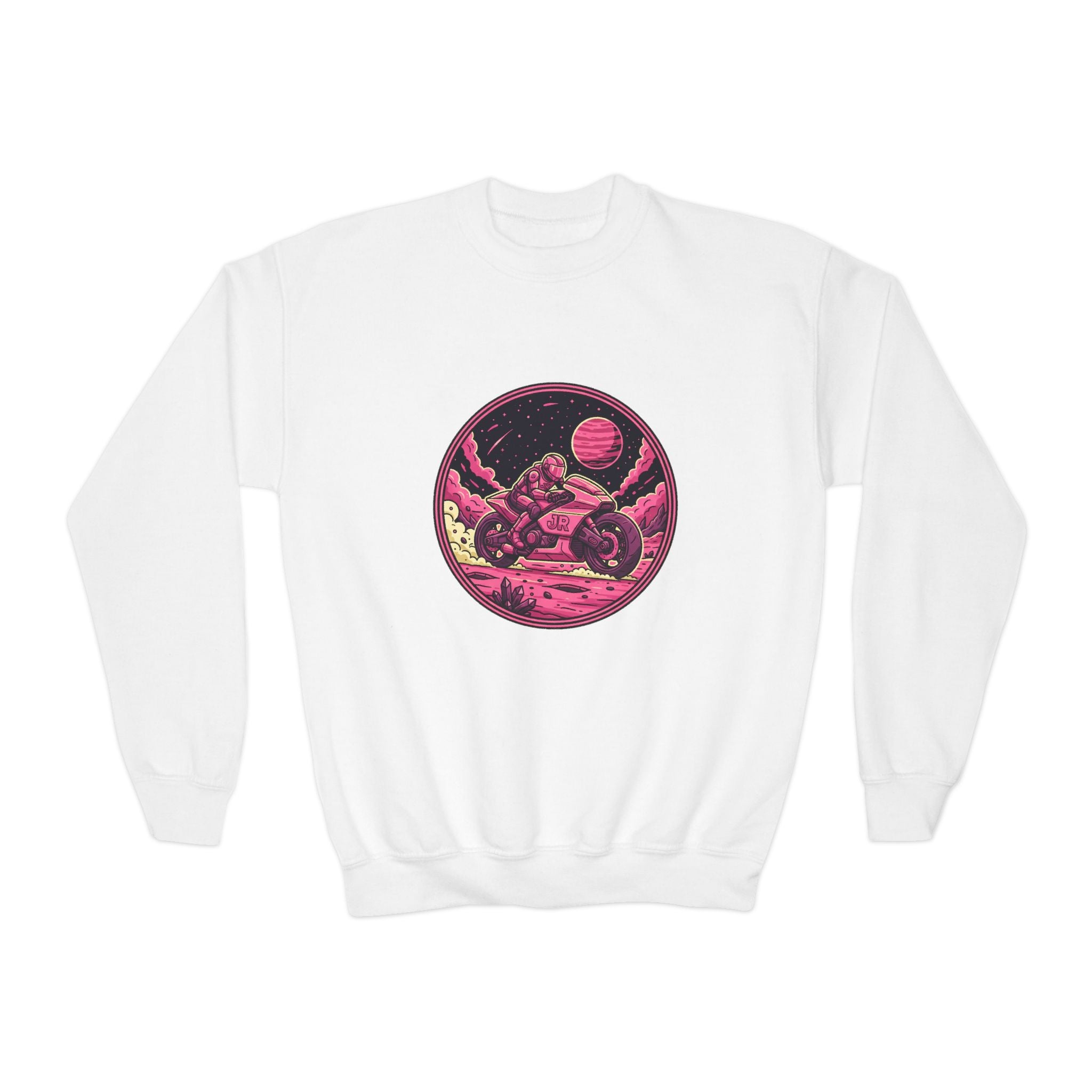 Cosmic Adventure Youth Crewneck Sweatshirt | Perfect for Teens, Outer Space Lovers, Birthday Gift, Casual Wear, Cozy Comfort