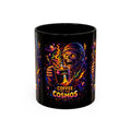 Coffee to the Cosmos Mug — Neon Space Skull Coffee Mug (11oz/15oz) Printify