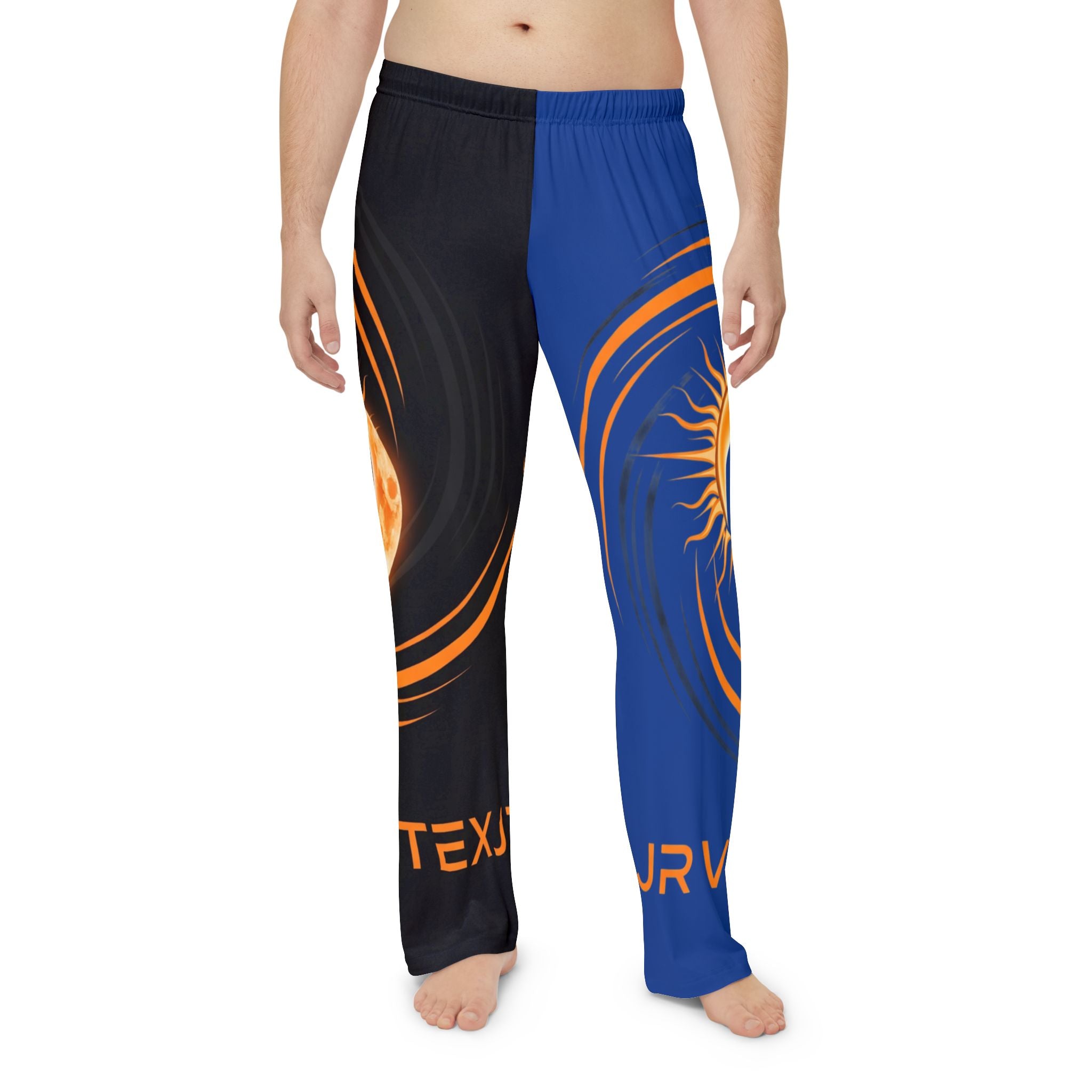 Vortex Sun and Moon Men's Pajama Pants, Cosmic Lounge Pants, Ideal for Relaxing, Gift for Him, Space-Themed Sleepwear, Chill Nightwear