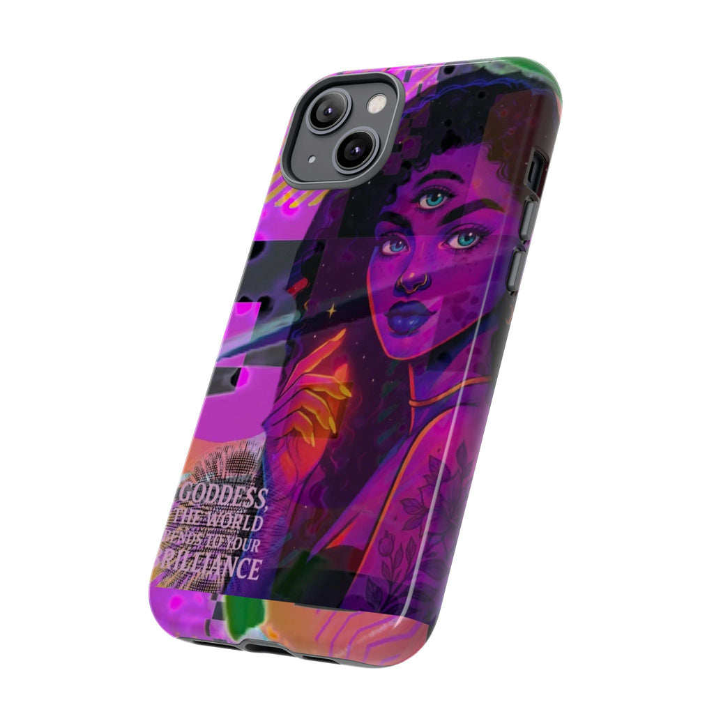 Third-Eye Goddess Phone Case — Neon Psychic Art iPhone Cover