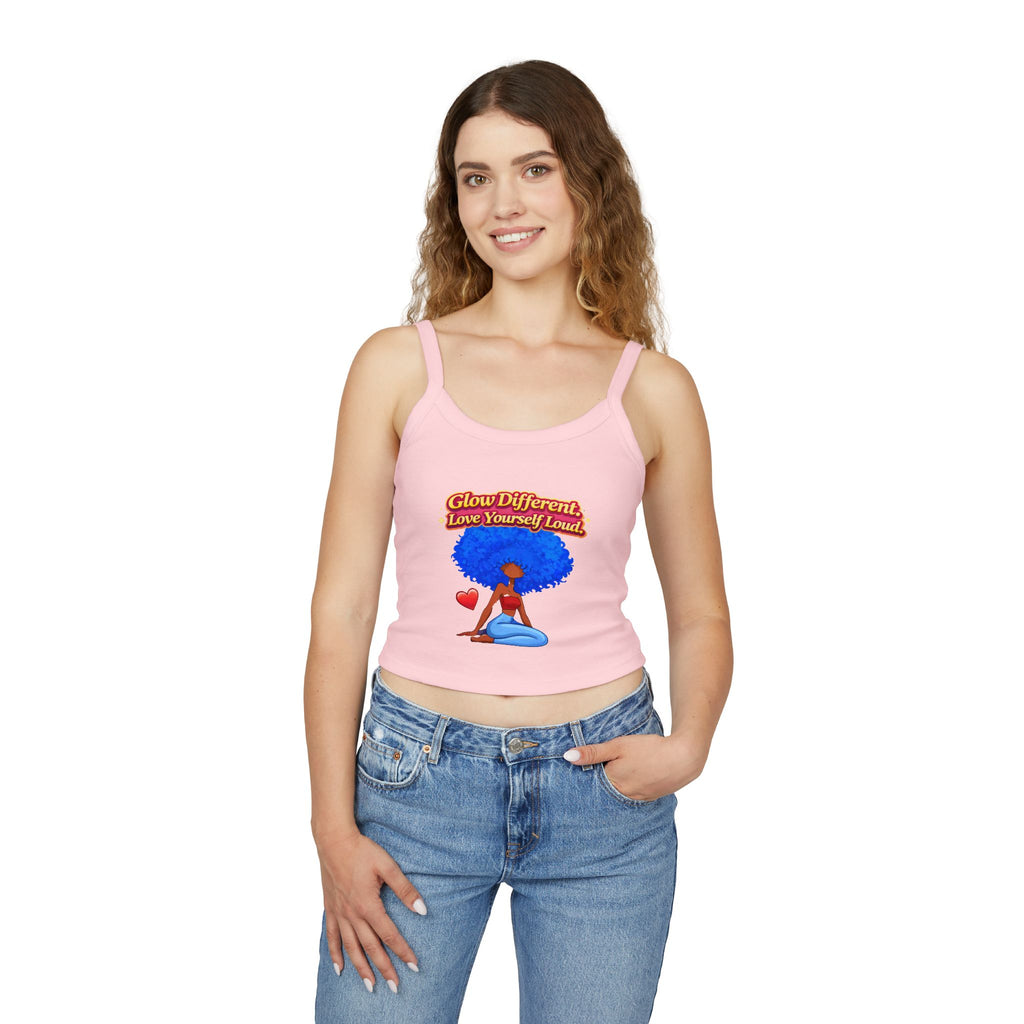 Glow Different Love Yourself Loud Crop Tank Printify