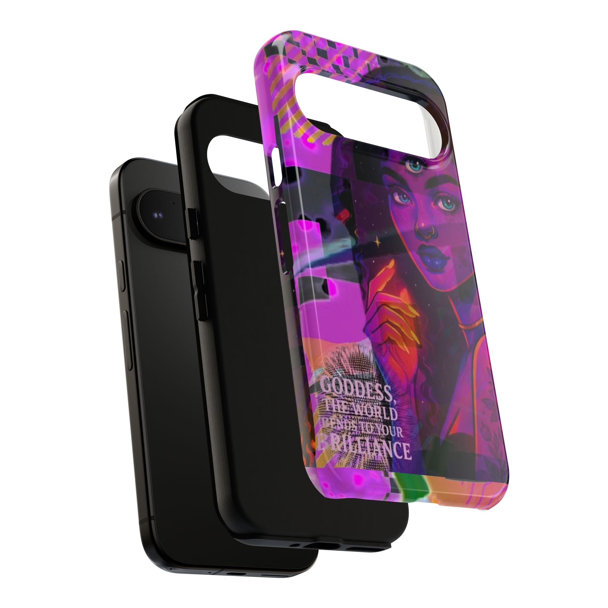 Third-Eye Goddess Phone Case — Neon Psychic Art iPhone Cover