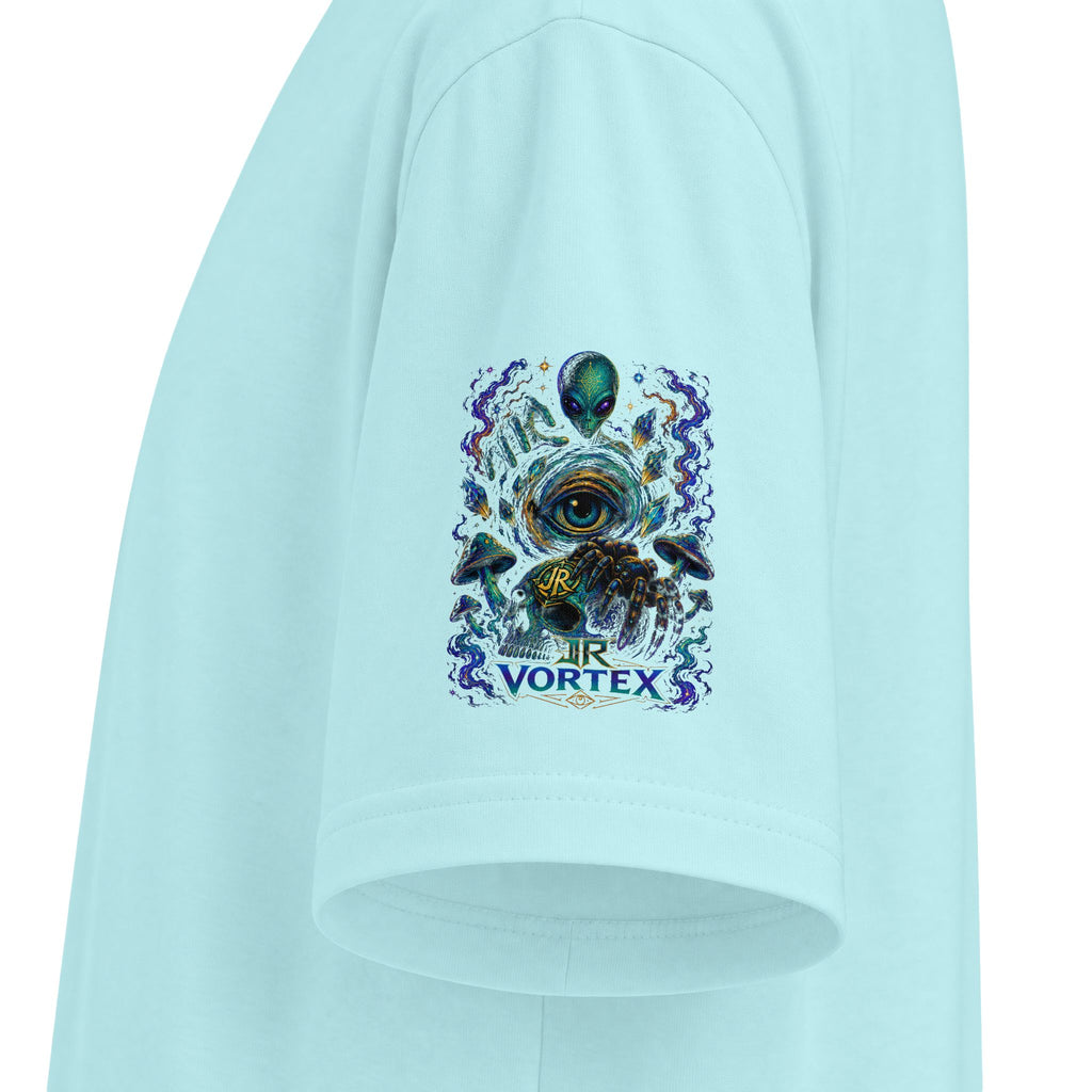 Psychedelic "Reality Bends" Graphic T-Shirt — Alien Eye & Crown Skull Tee
