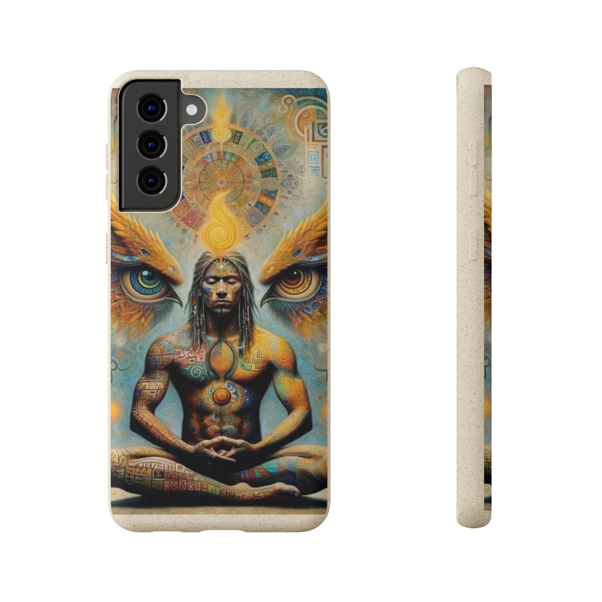 Eco-Friendly Biodegradable Phone Case with Spiritual Design