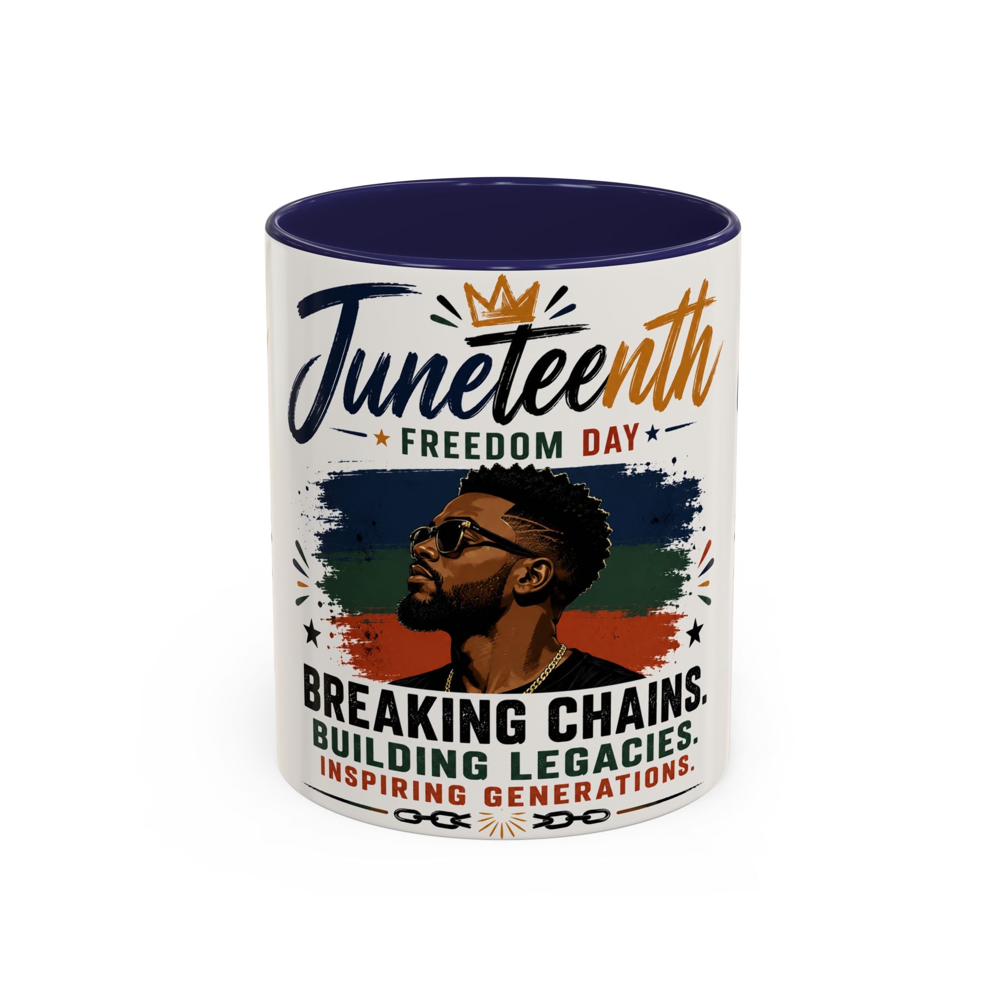 Juneteenth Freedom Day Coffee Mug – "Breaking Chains, Building Legacies" Accent Mug
