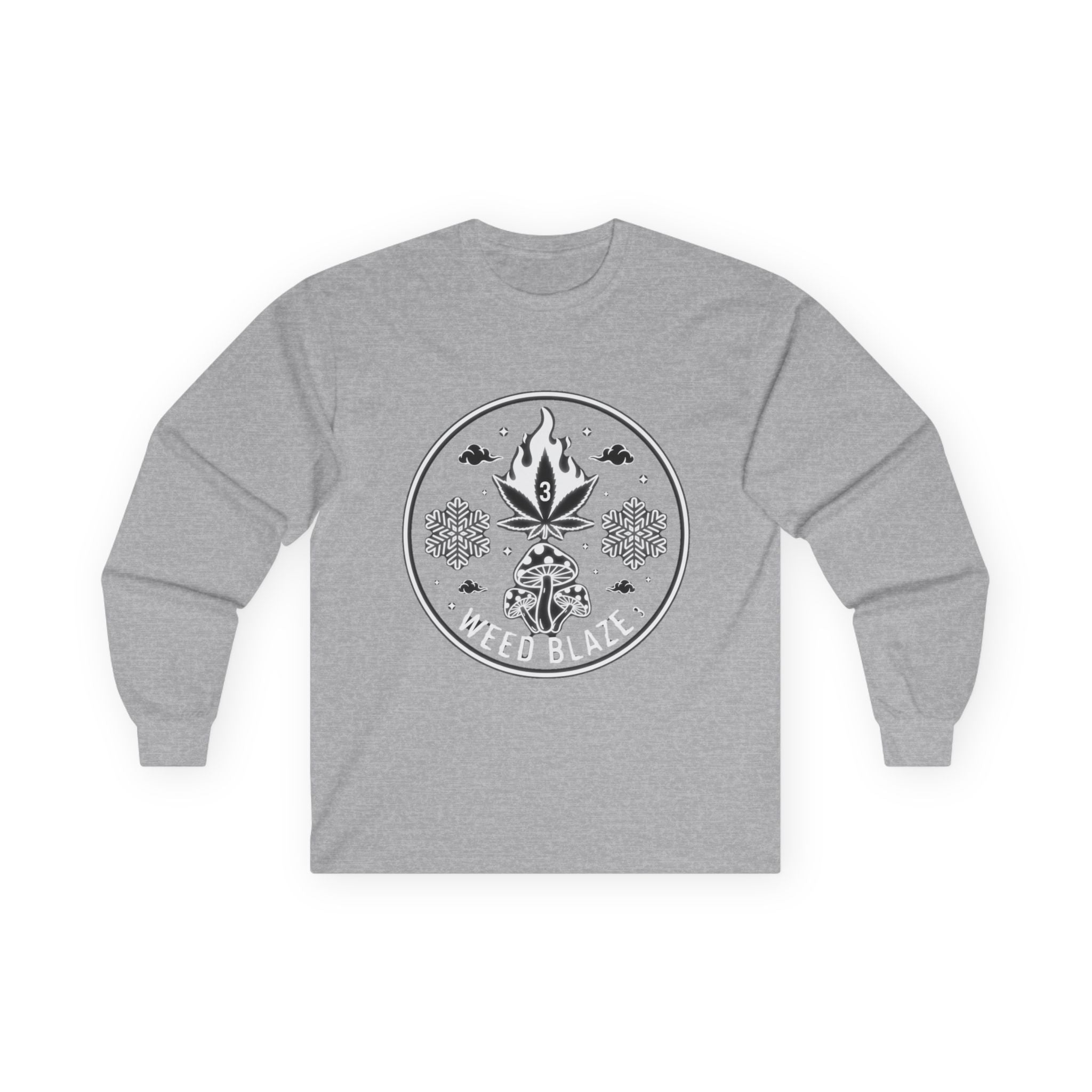 Blaze Long Sleeve Tee — Bold 'Blaze' Graphic Cotton Shirt