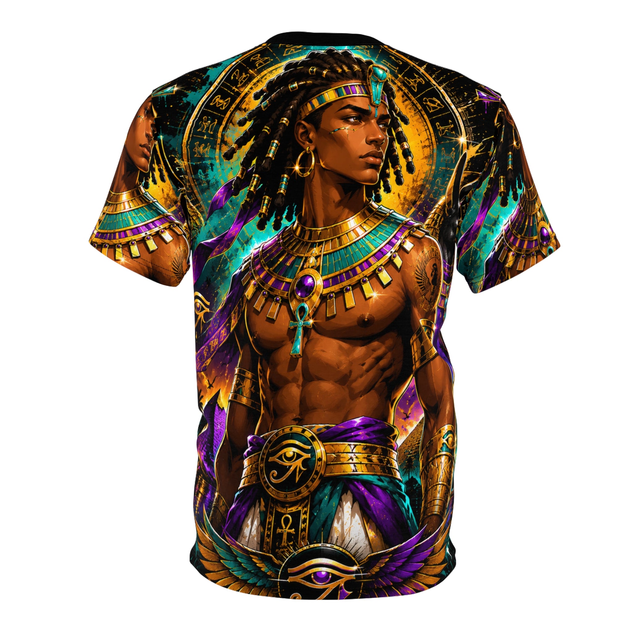 Egyptian King Ankh Graphic Tee lifestyle shot — cosmic streetwear apparel by JR Vortex