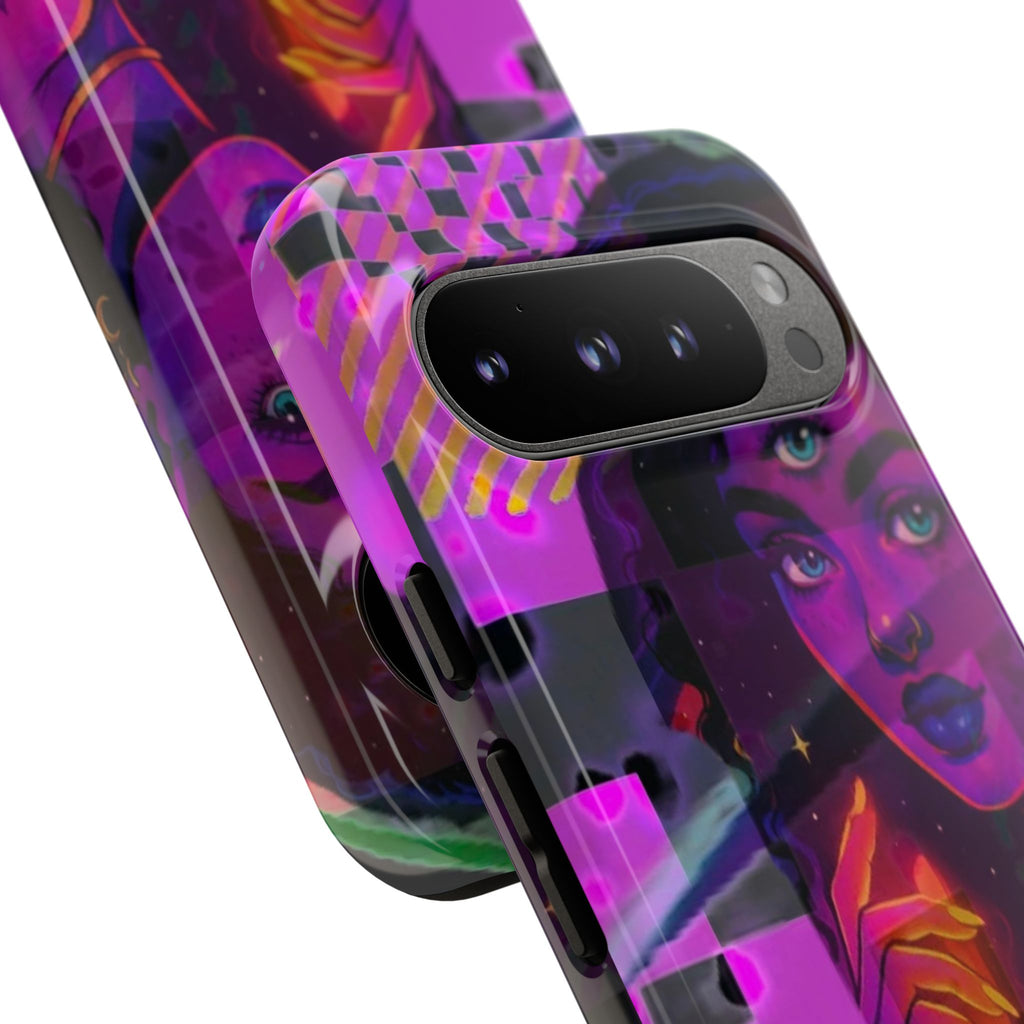 Third-Eye Goddess Phone Case — Neon Psychic Art iPhone Cover