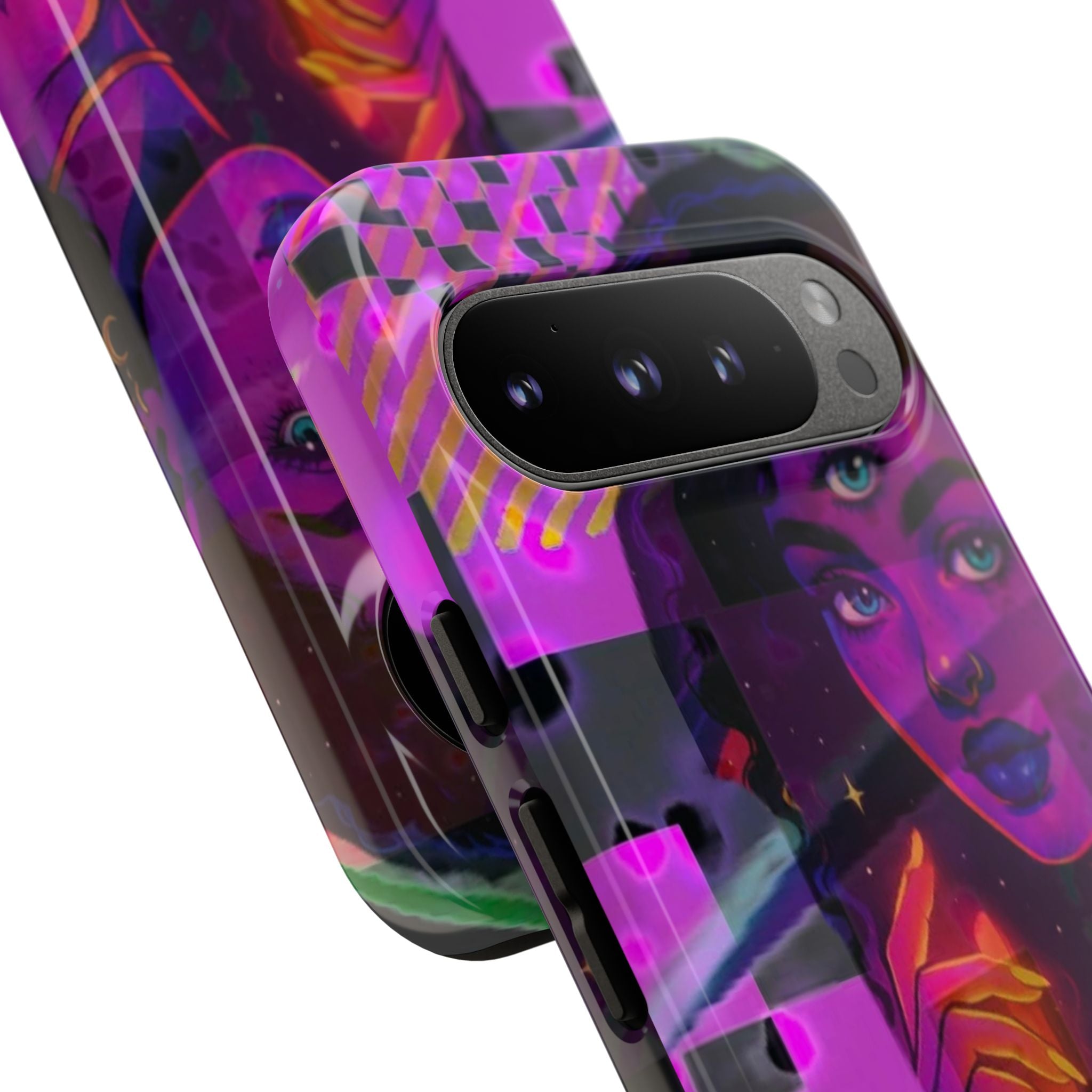 Third-Eye Goddess Phone Case — Neon Psychic Art iPhone Cover