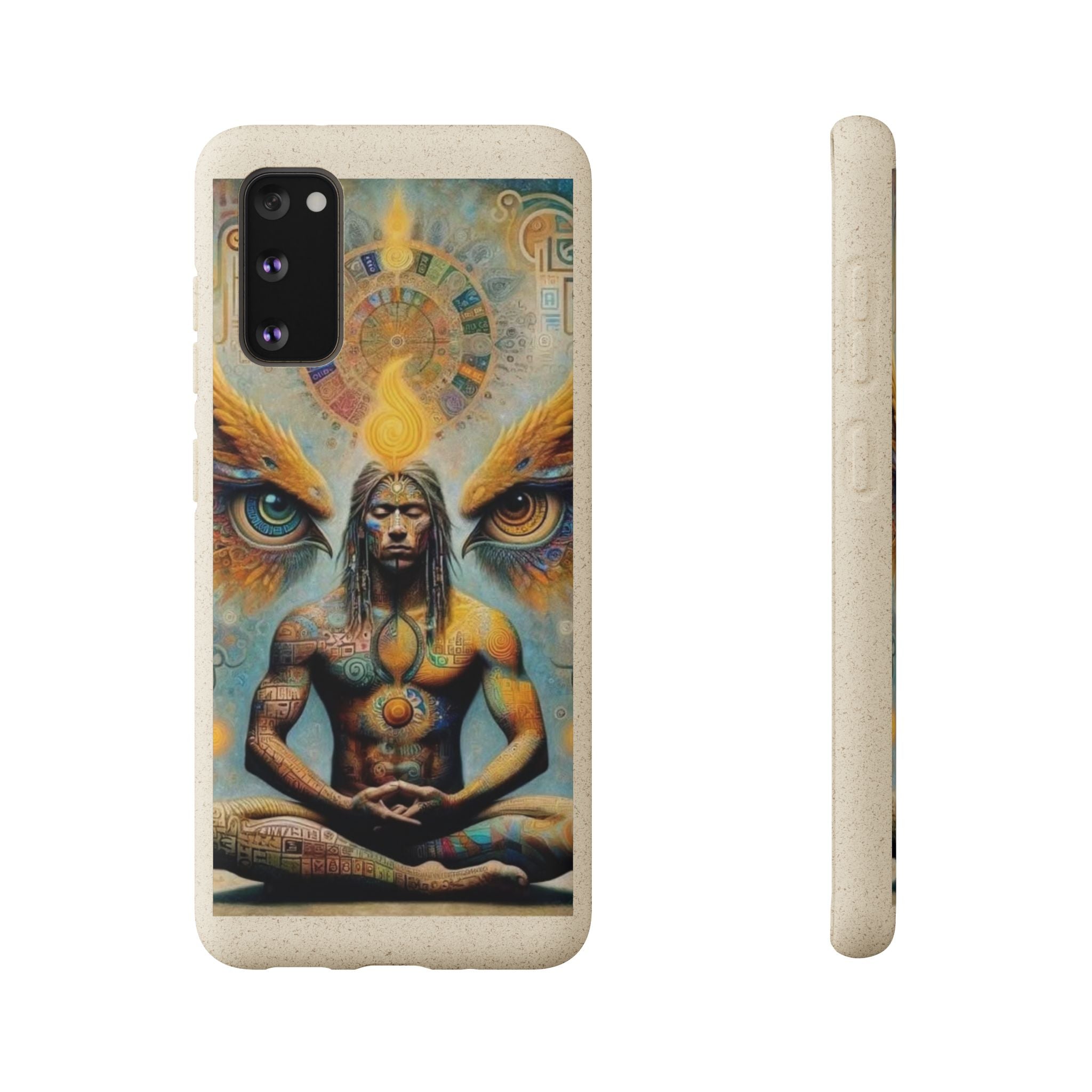 Eco-Friendly Biodegradable Phone Case with Spiritual Design