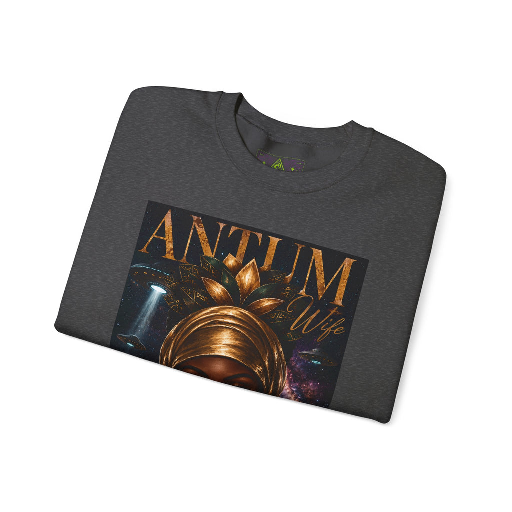 Crewneck Sweatshirt — 'Anitum' Afrocentric Goddess Portrait Crewneck