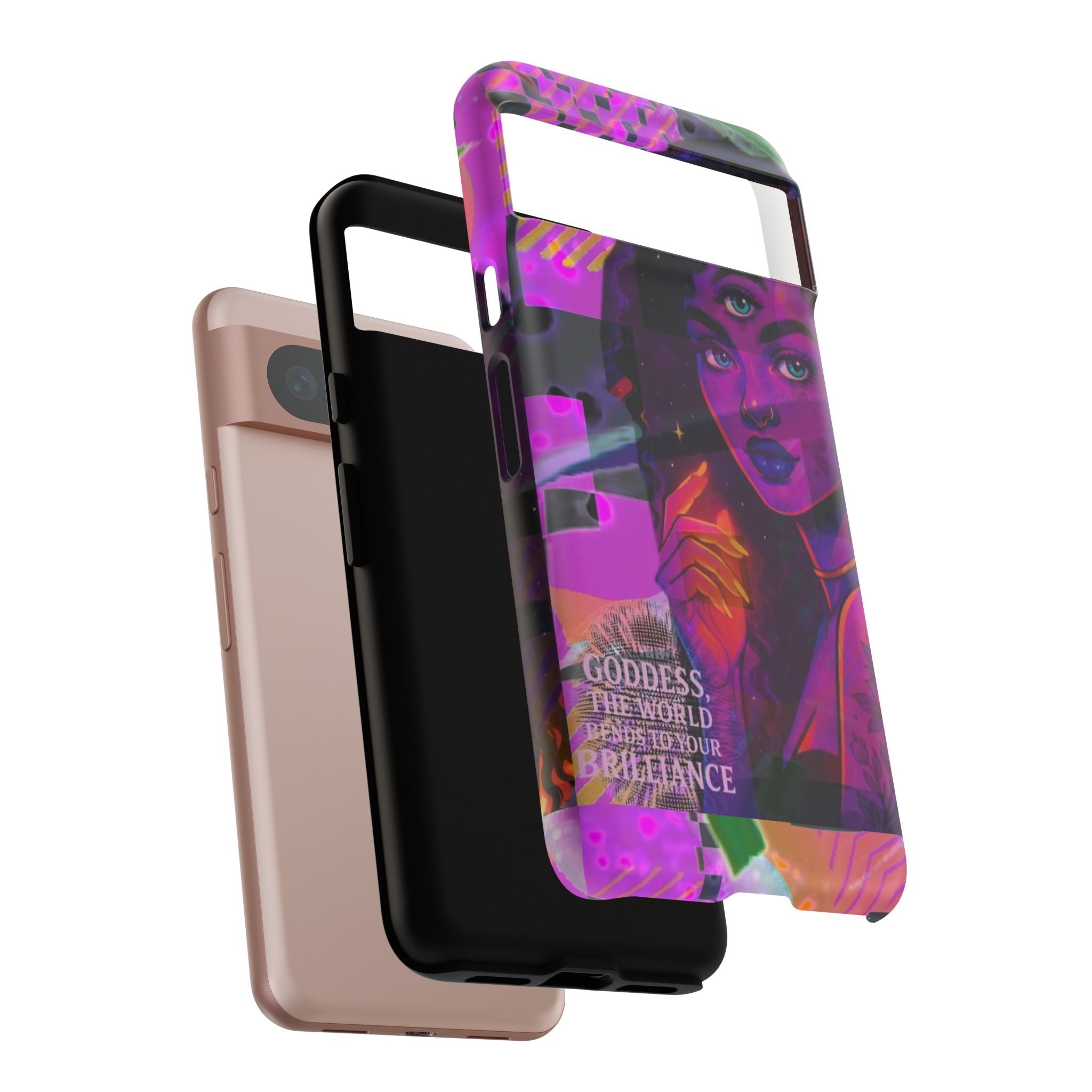 Third-Eye Goddess Phone Case — Neon Psychic Art iPhone Cover
