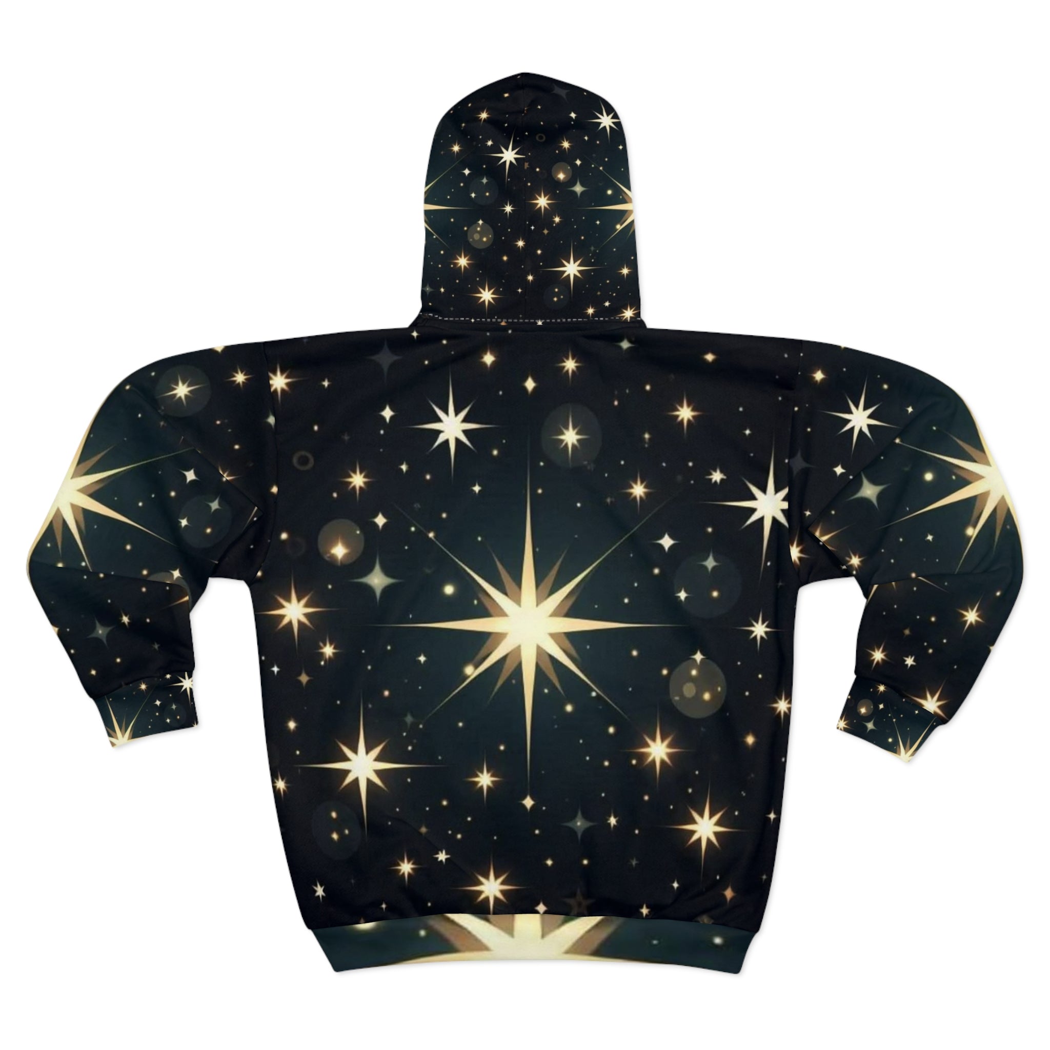 Cosmic Night Zip Hoodie — Starry Galaxy All-Over Print