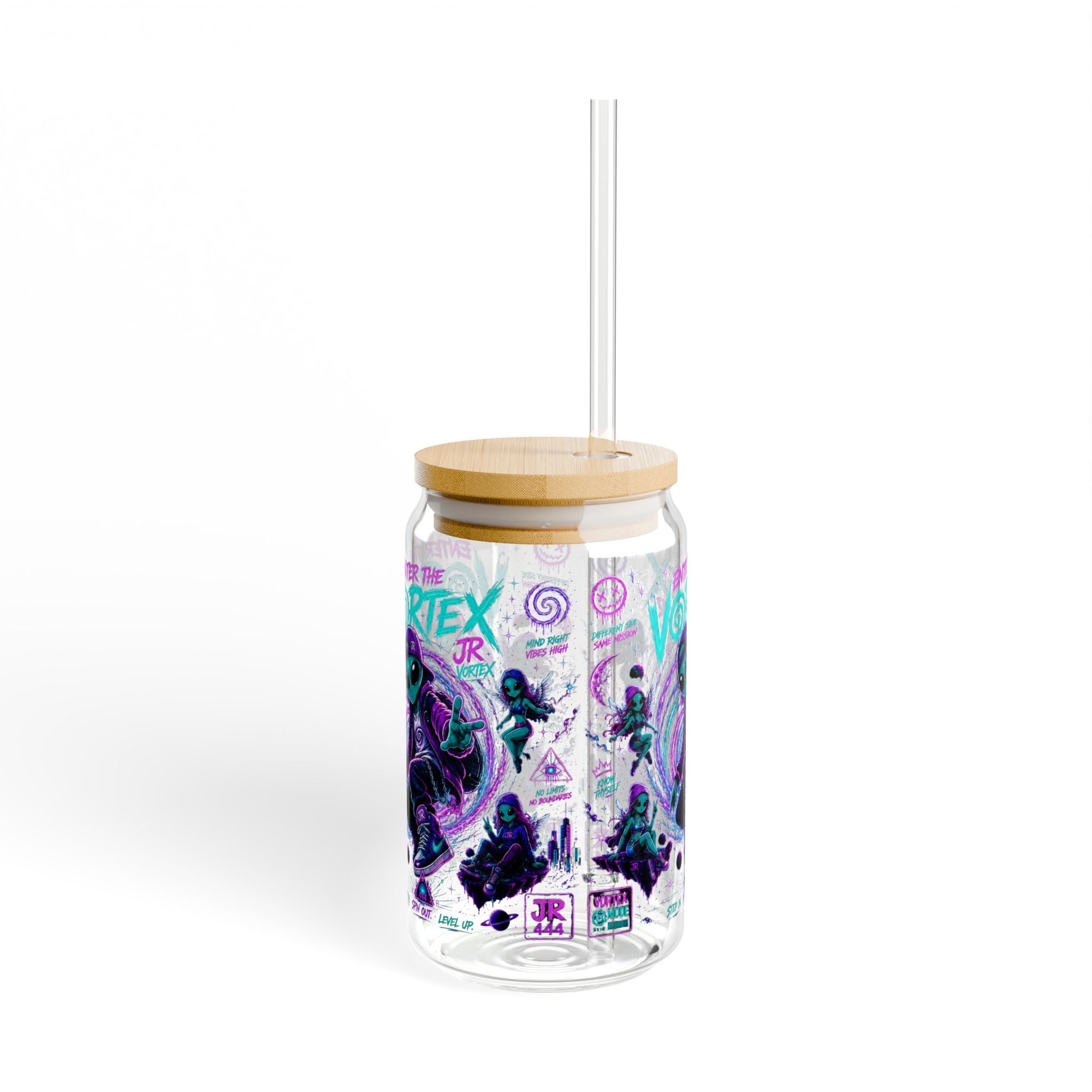 Sipper Glass — 'Enter the Vortex' 16oz Bamboo Lid Tumbler