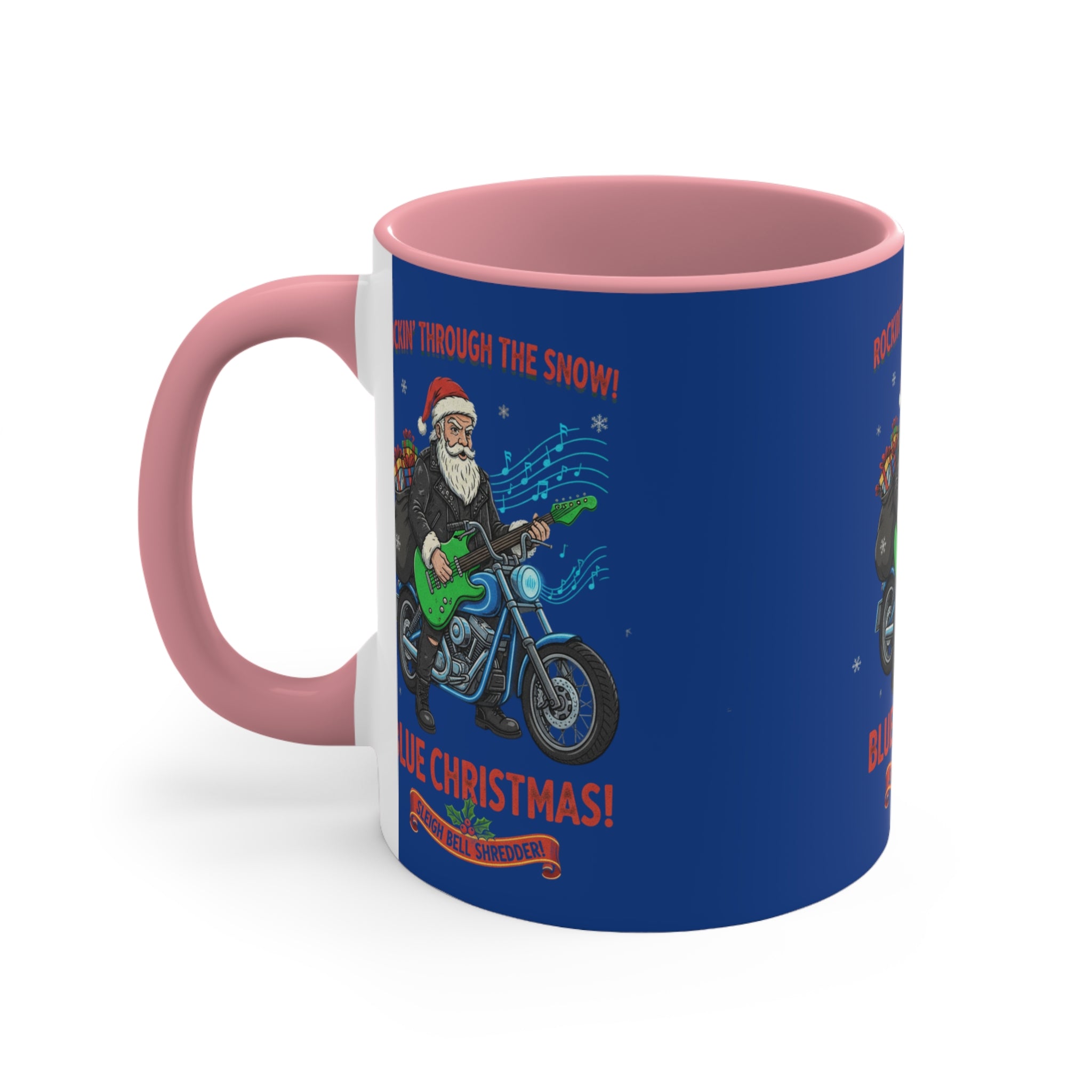 11oz Personalized Accent Mug With Blue And White Green And White Red And White Pink And White Color Schemes