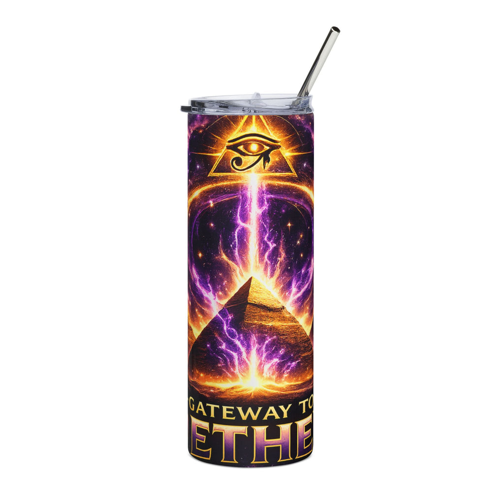 20oz Tumbler — Gateway to Ether Pyramid & Eye Cosmic Design