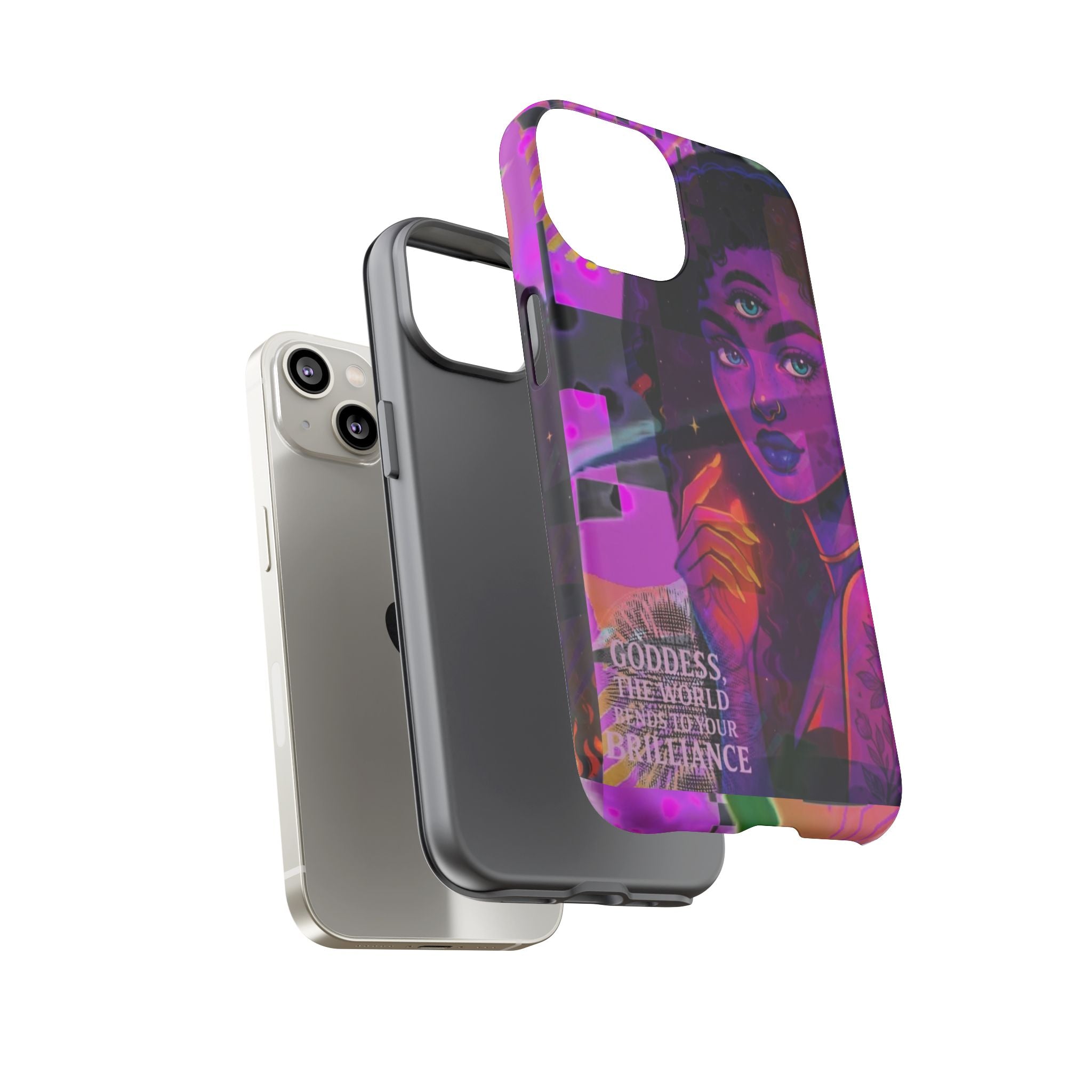 Third-Eye Goddess Phone Case — Neon Psychic Art iPhone Cover