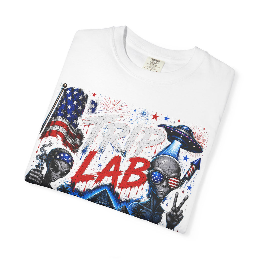 4th of July Alien BBQ T-Shirt — Trip Lab Patriotic Graphic Tee