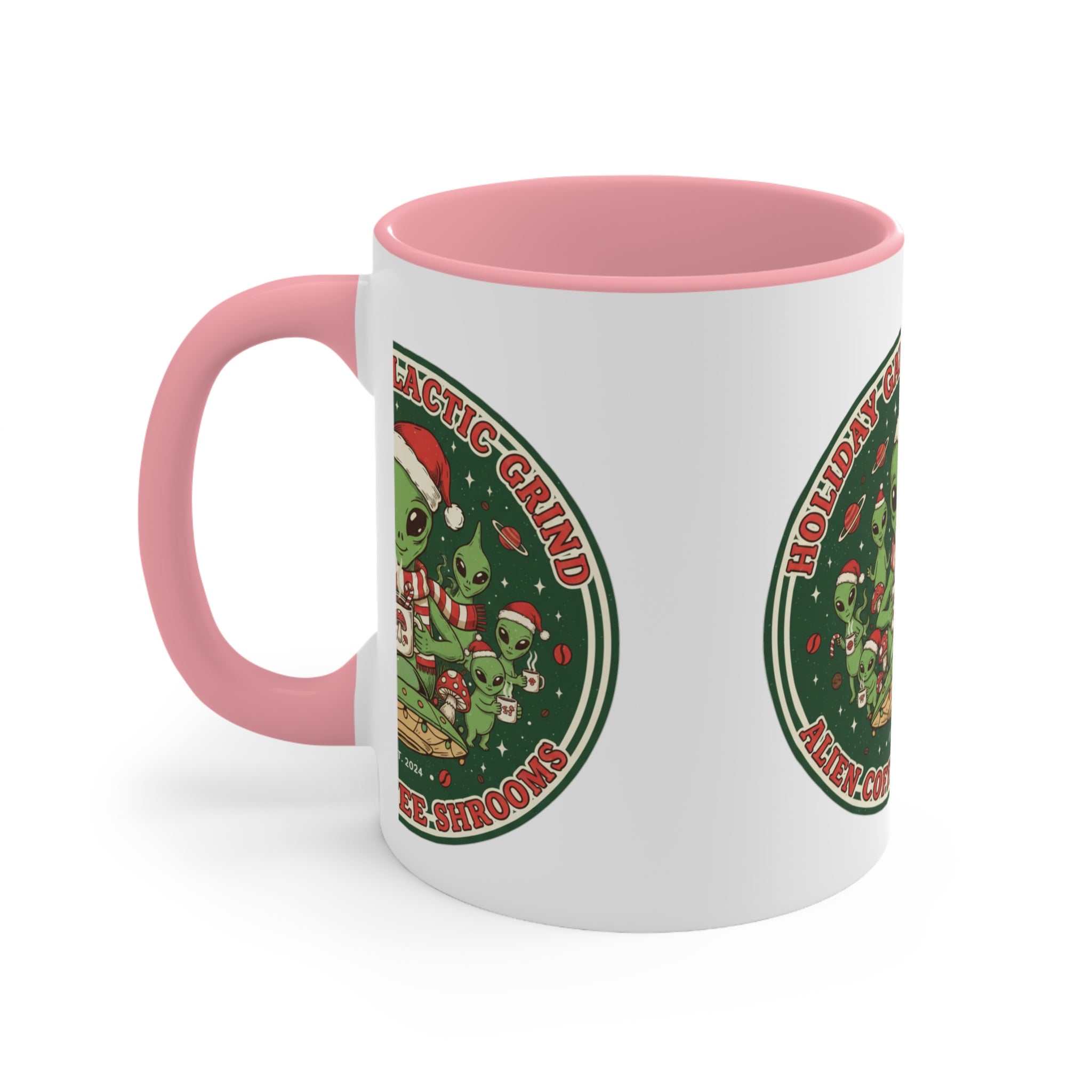 Holiday Galactic Grind Coffee Mug — Alien Coffee Shop Christmas Accent Mug☕️❄️