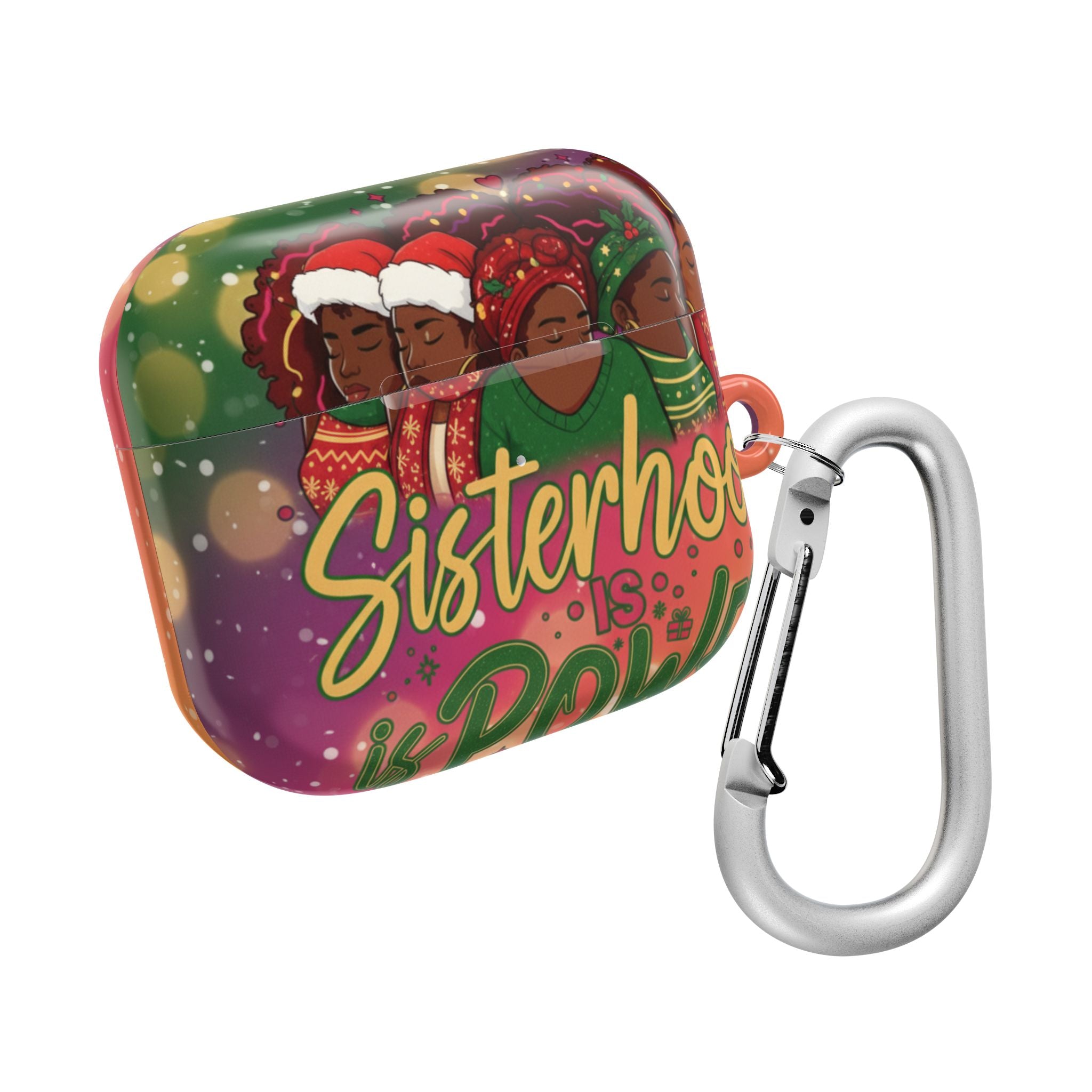 AirPod Case — "Sisterhood Is Power" Holiday African American Women Design🎁