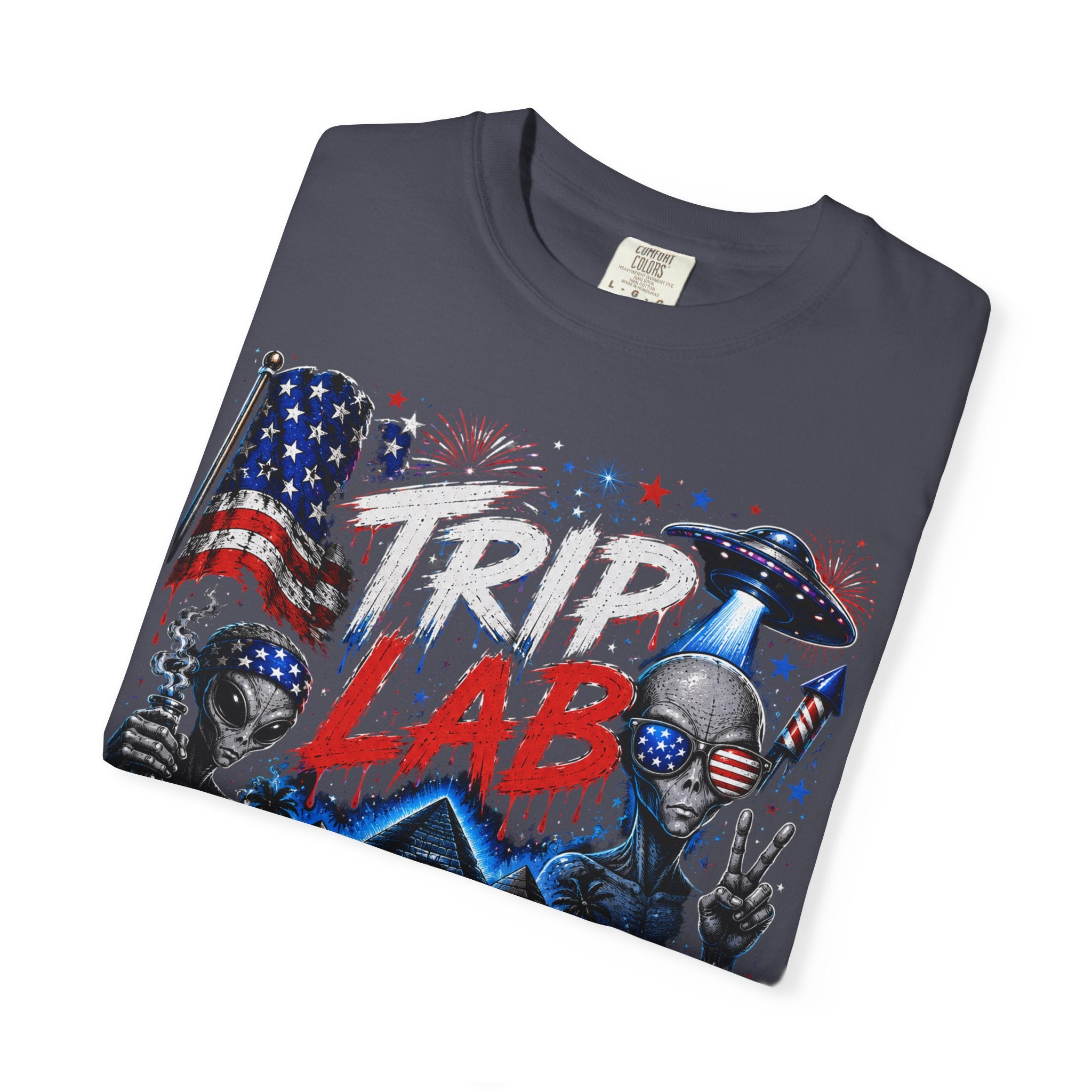 4th of July Alien BBQ T-Shirt — Trip Lab Patriotic Graphic Tee