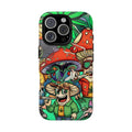 Vibrant Phone Case Featuring Funky Mushroom Art, Tough Cases, Trendy Accessories, Unique Gifts, Eclectic Style, Phone Protection Printify
