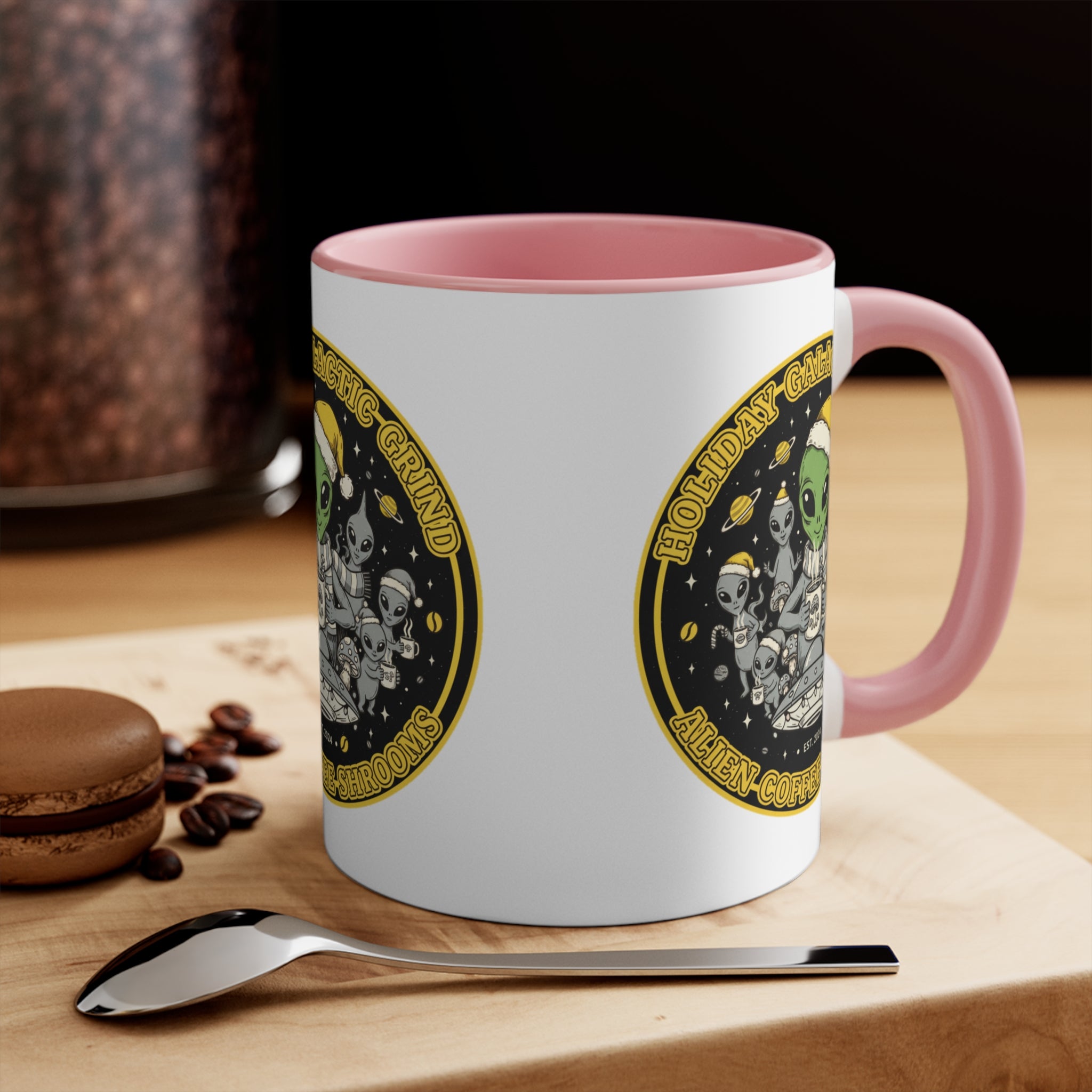 Galactic Alien Coffee Mug — 'Holidays Galactic Grind' Cute Space Alien Holiday Mug 🎄☕️