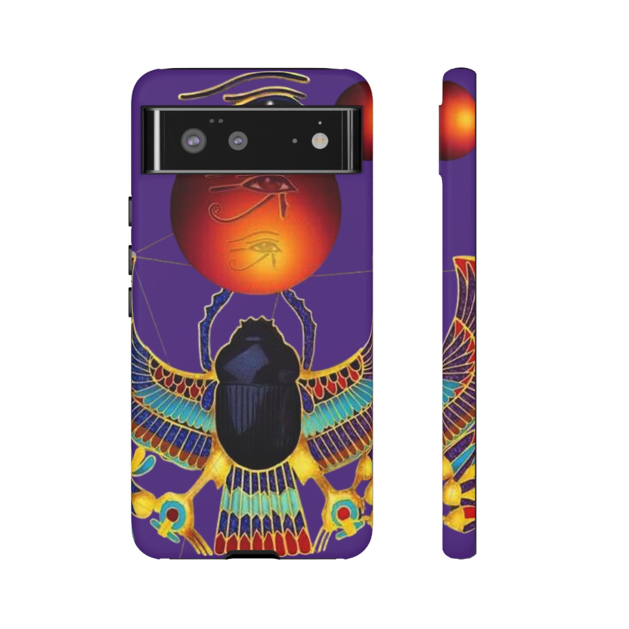 Colorful Phone Case with Egyptian-Inspired Design, Tough Cases for Gift, Phone Protection, Unique Accessories, Festival Style, Phone Cover