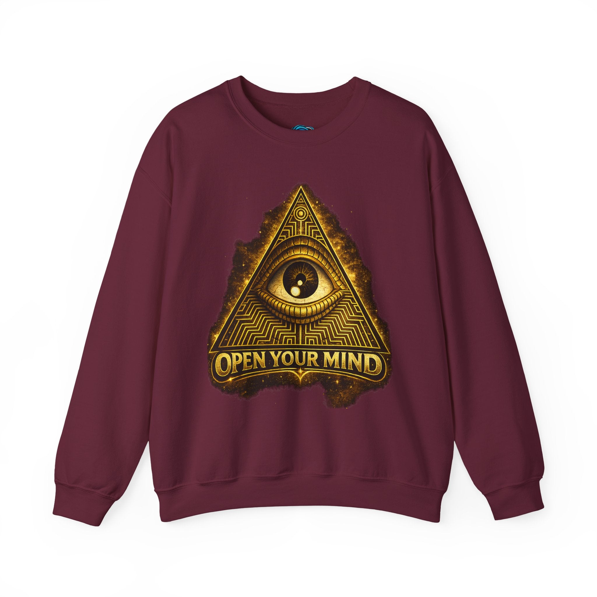 Open Your Mind All-Seeing Eye Pyramid Sweatshirt Printify
