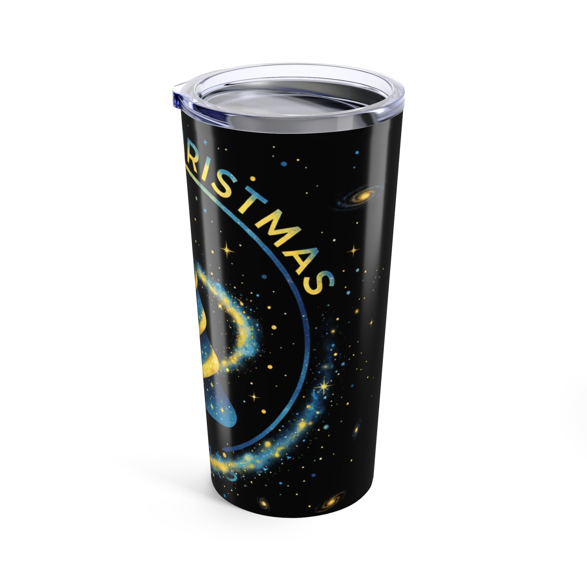 Christmas Tree 20oz Tumbler - Festive Blue & Gold Holiday Travel Cup❄️
