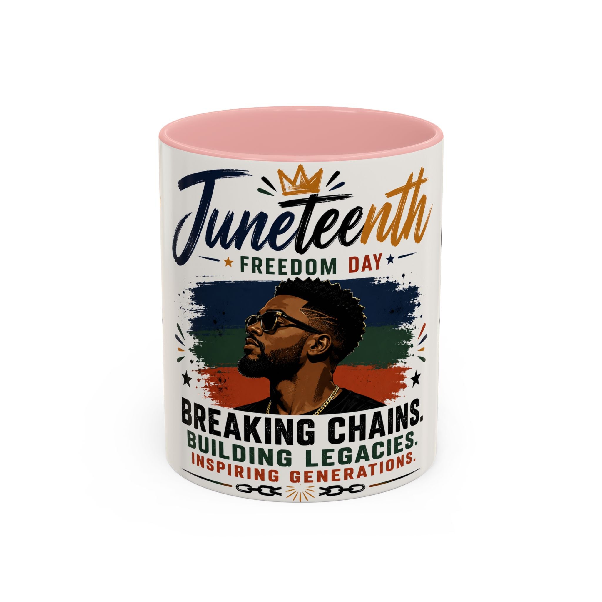 Juneteenth Freedom Day Coffee Mug – "Breaking Chains, Building Legacies" Accent Mug