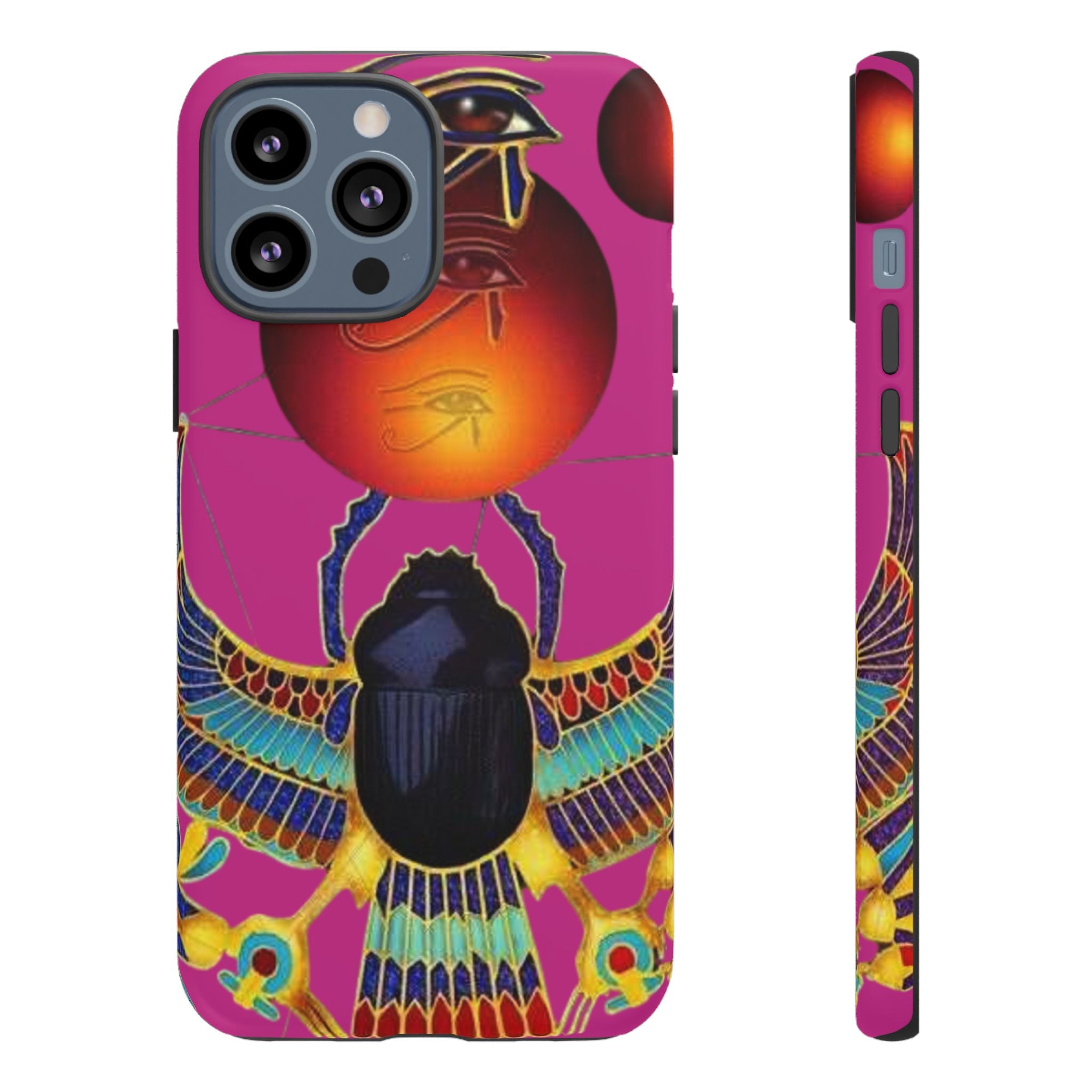 Vibrant Phone Case with Egyptian Inspired Design, Durable Phone Cover, Unique Gift for Her, Artful Accessory for Everyday Use