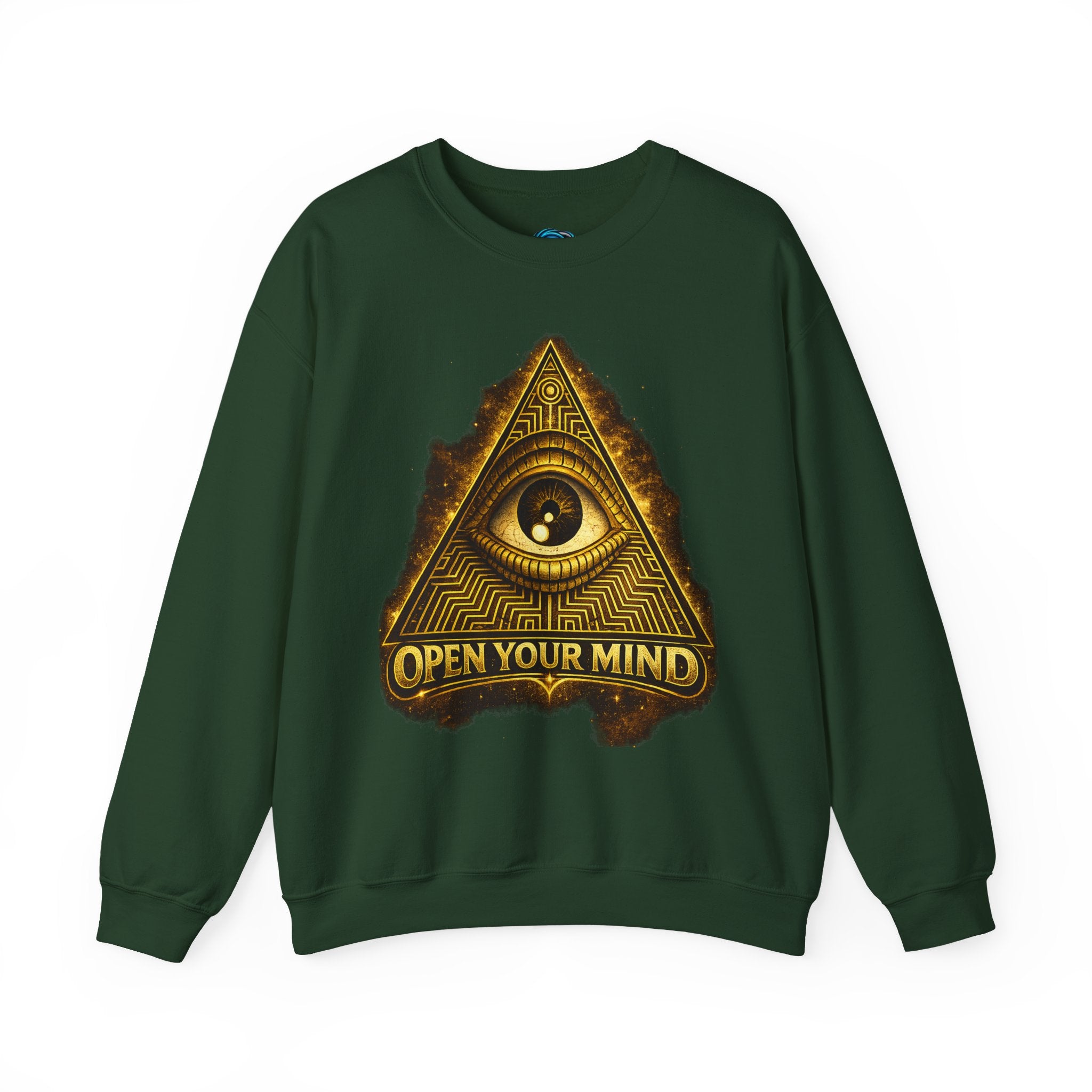 Open Your Mind All-Seeing Eye Pyramid Sweatshirt Printify