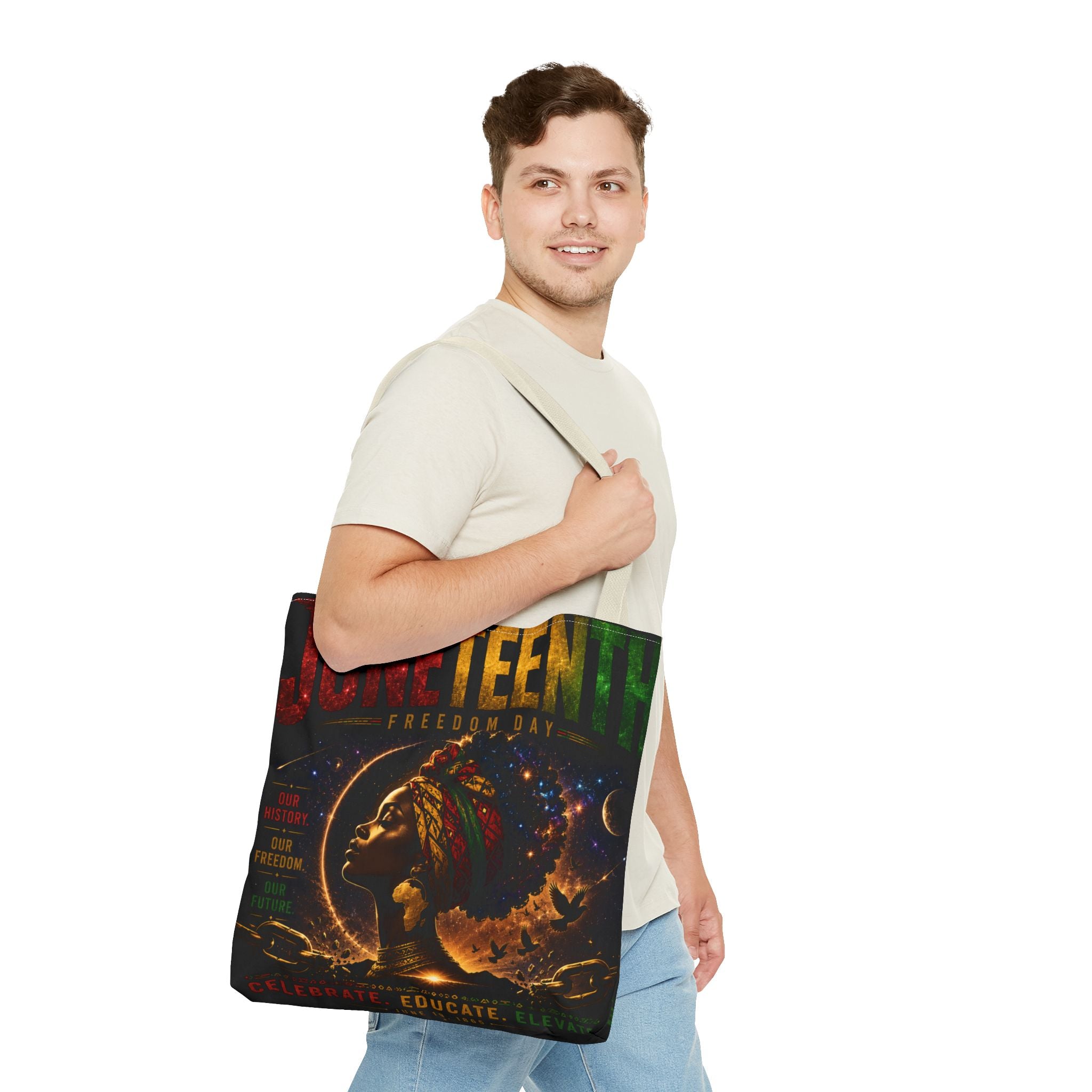 Juneteenth Freedom Day Tote Bag — Afrocentric Celebration Canvas Tote