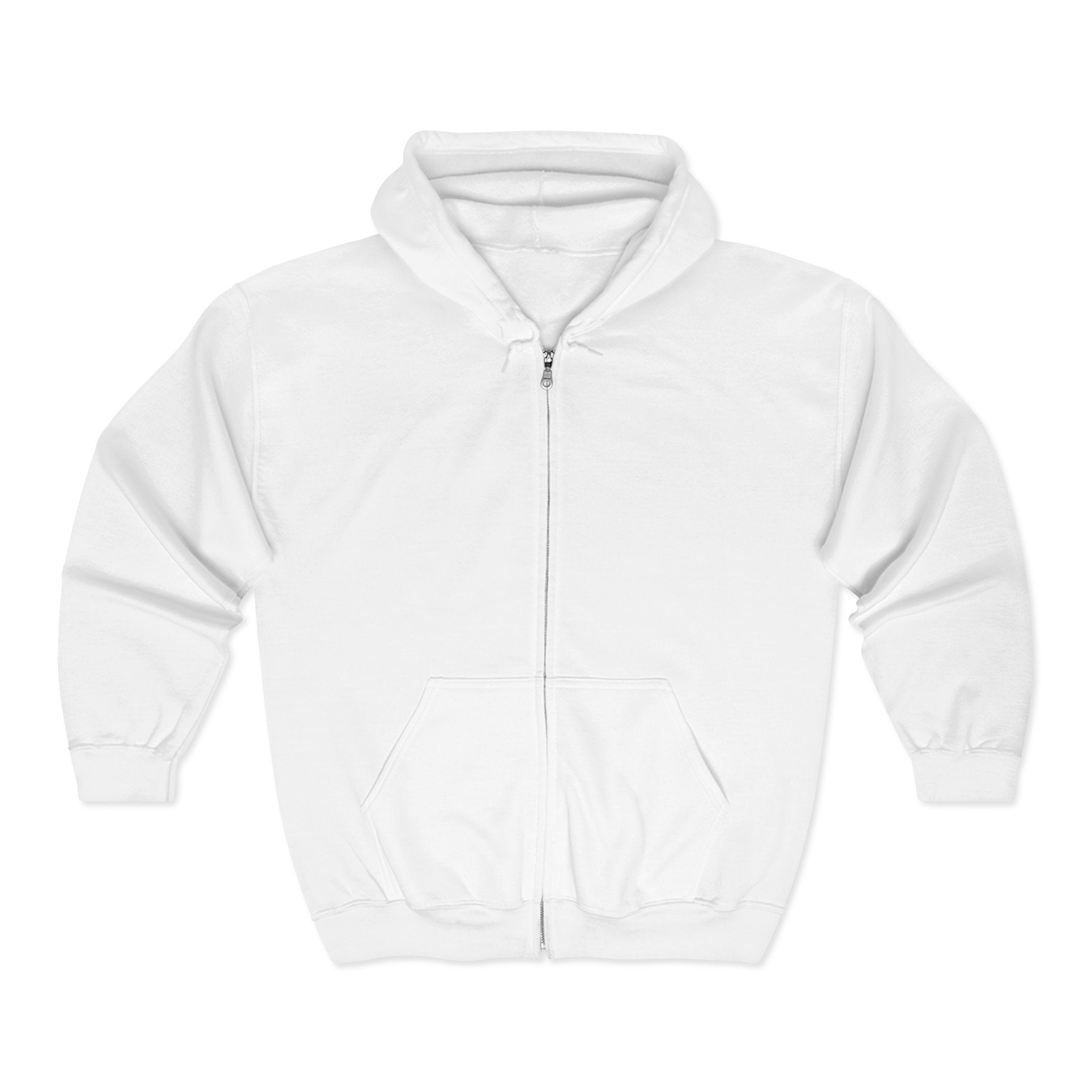 Illuminated Skull Zip Hoodie — All-Seeing Eye Graphic Back Printify