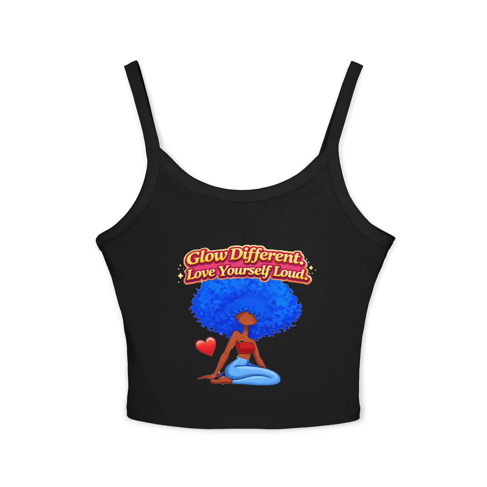 Glow Different Love Yourself Loud Crop Tank Printify