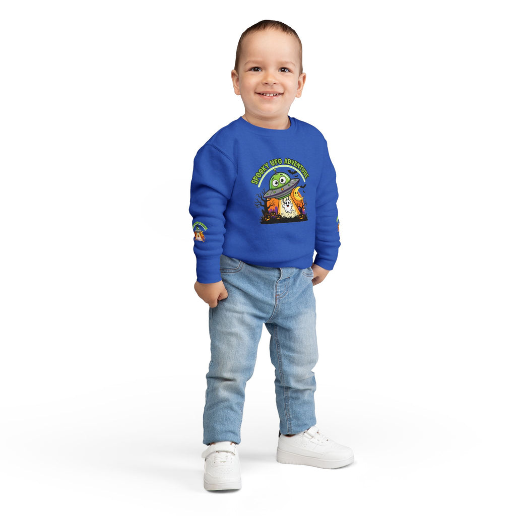 Spooky Alien Adventure Toddler Sweatshirt | Halloween Costume, Kids' Sweatshirt, Fun Apparel, Trick or Treat, Toddler Outfit