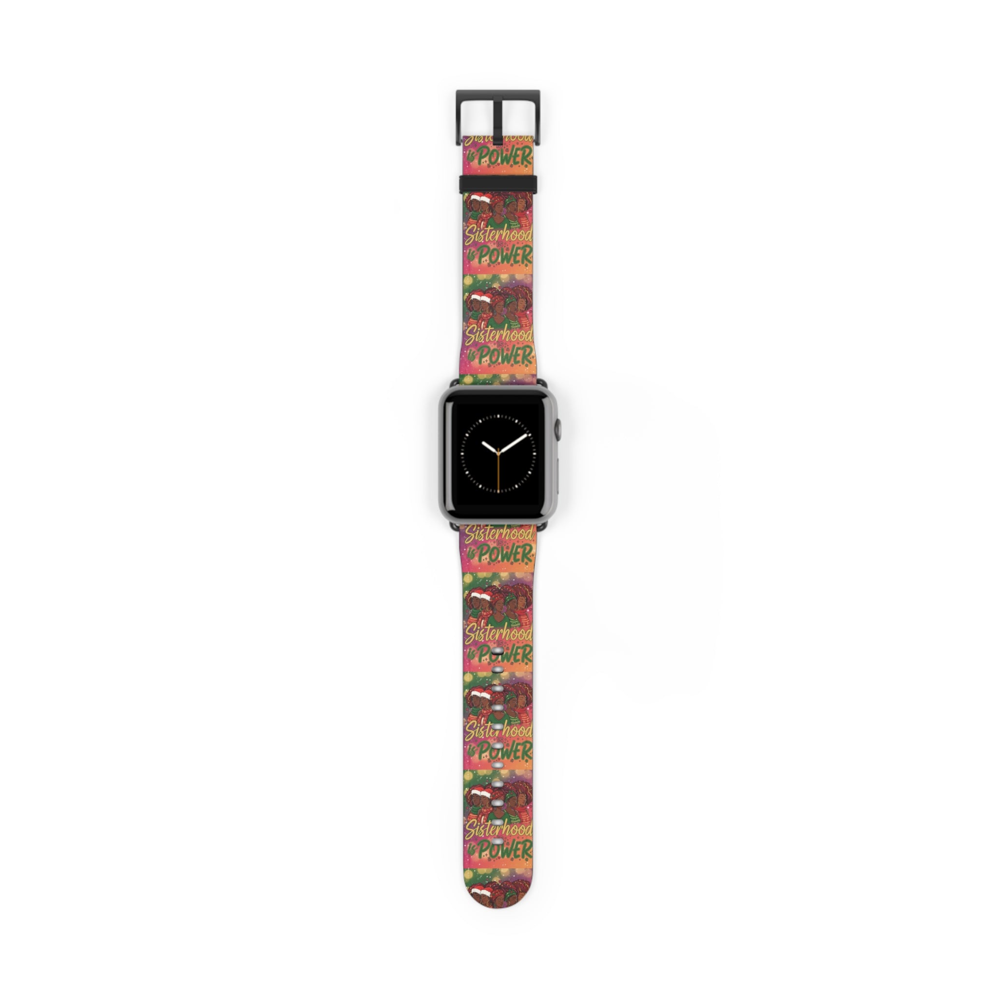Sisterhood of Power Floral Watch Band — Bold Feminist Statement Band for Apple Watch🎁