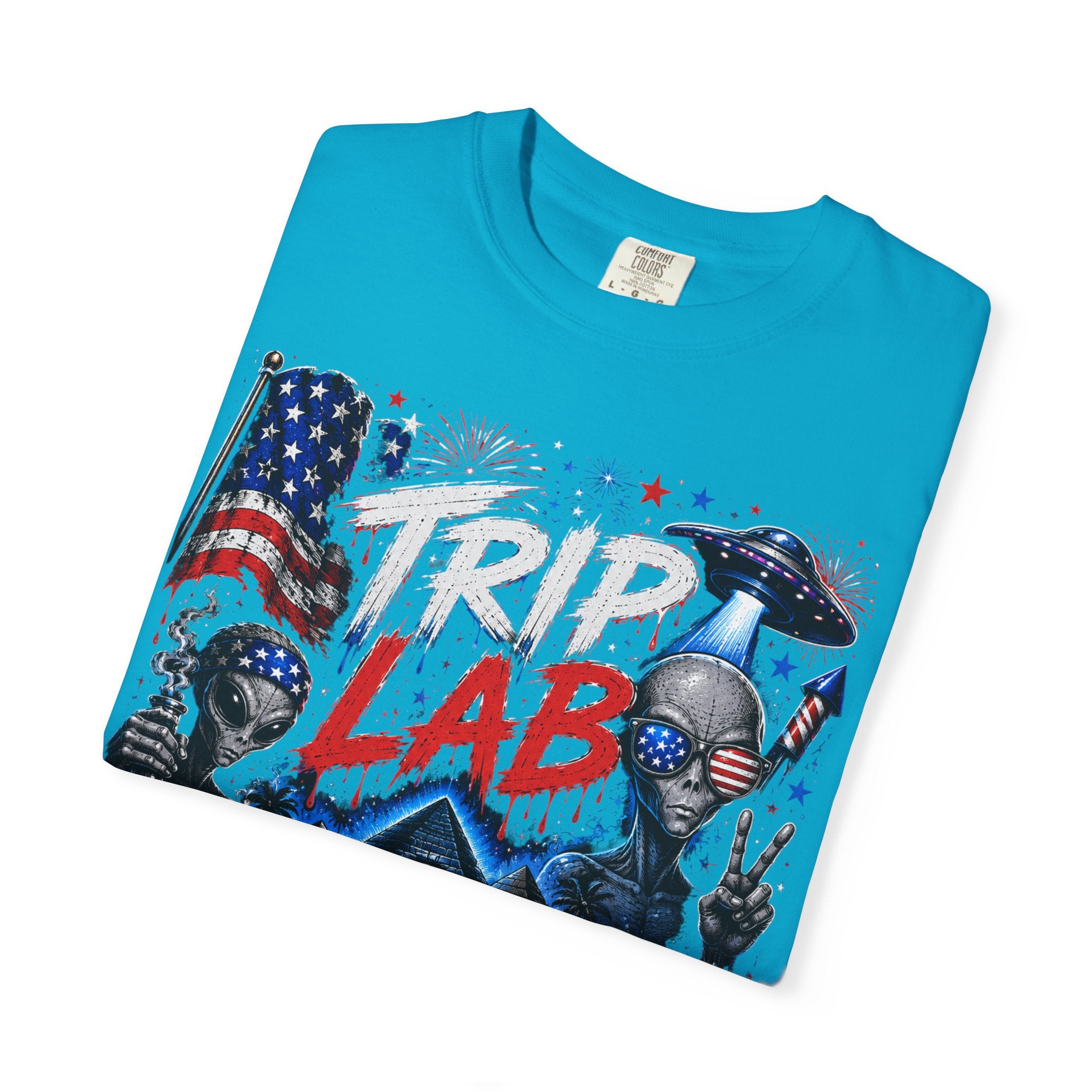 4th of July Alien BBQ T-Shirt — Trip Lab Patriotic Graphic Tee