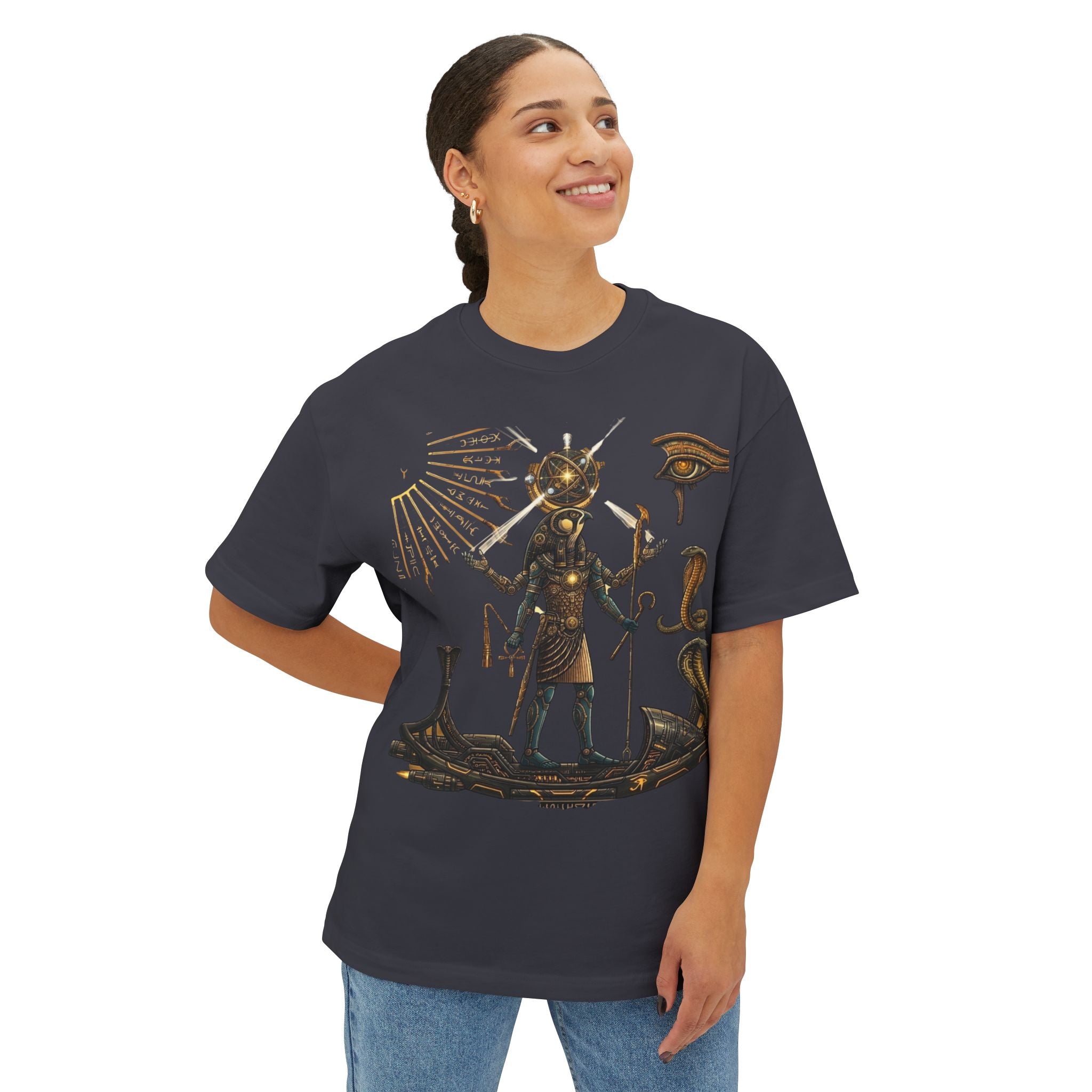 Ra Rising Oversized Tee — Ancient Egyptian God