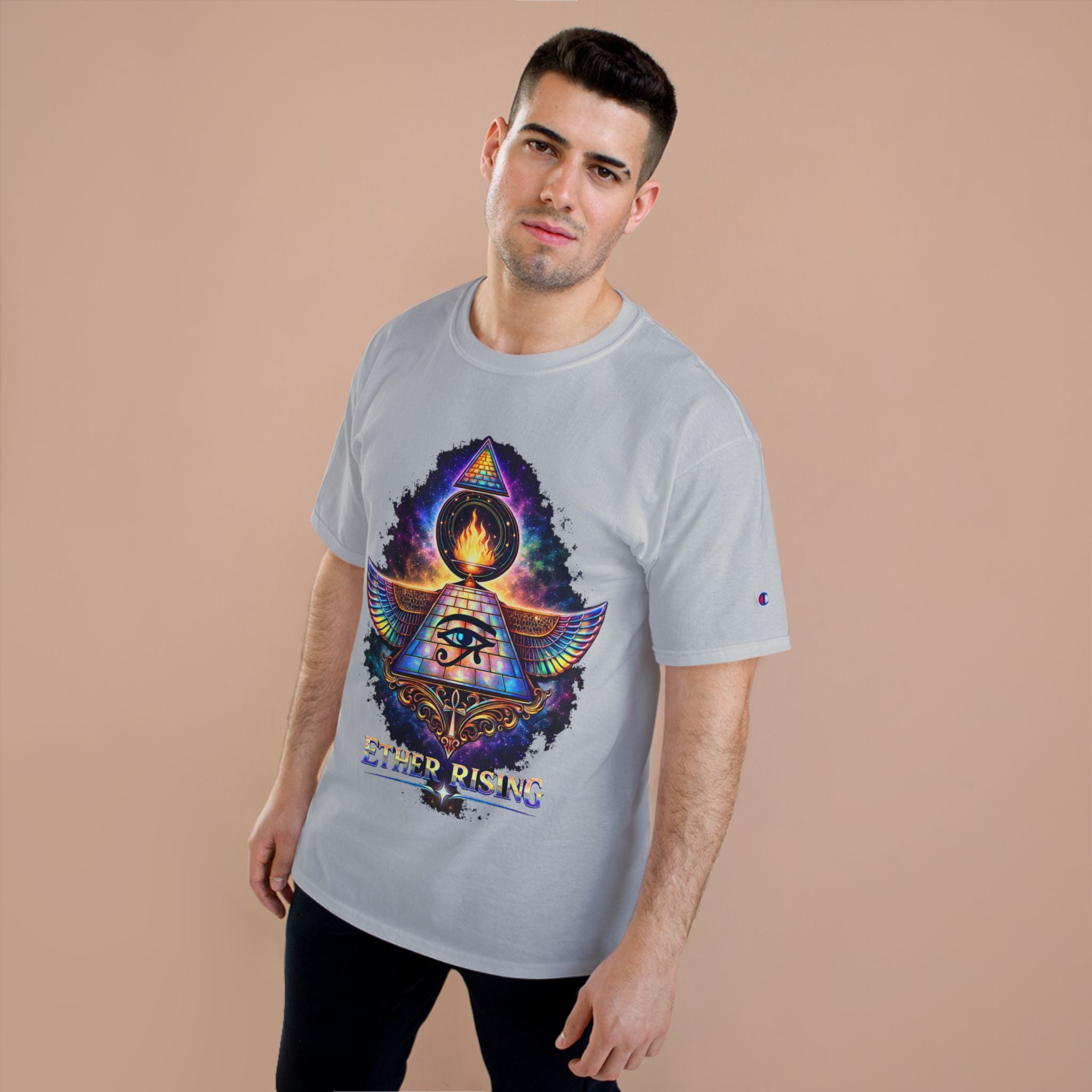 Ether Rising T-Shirt — Mystic All-Seeing Eye Graphic Tee Printify
