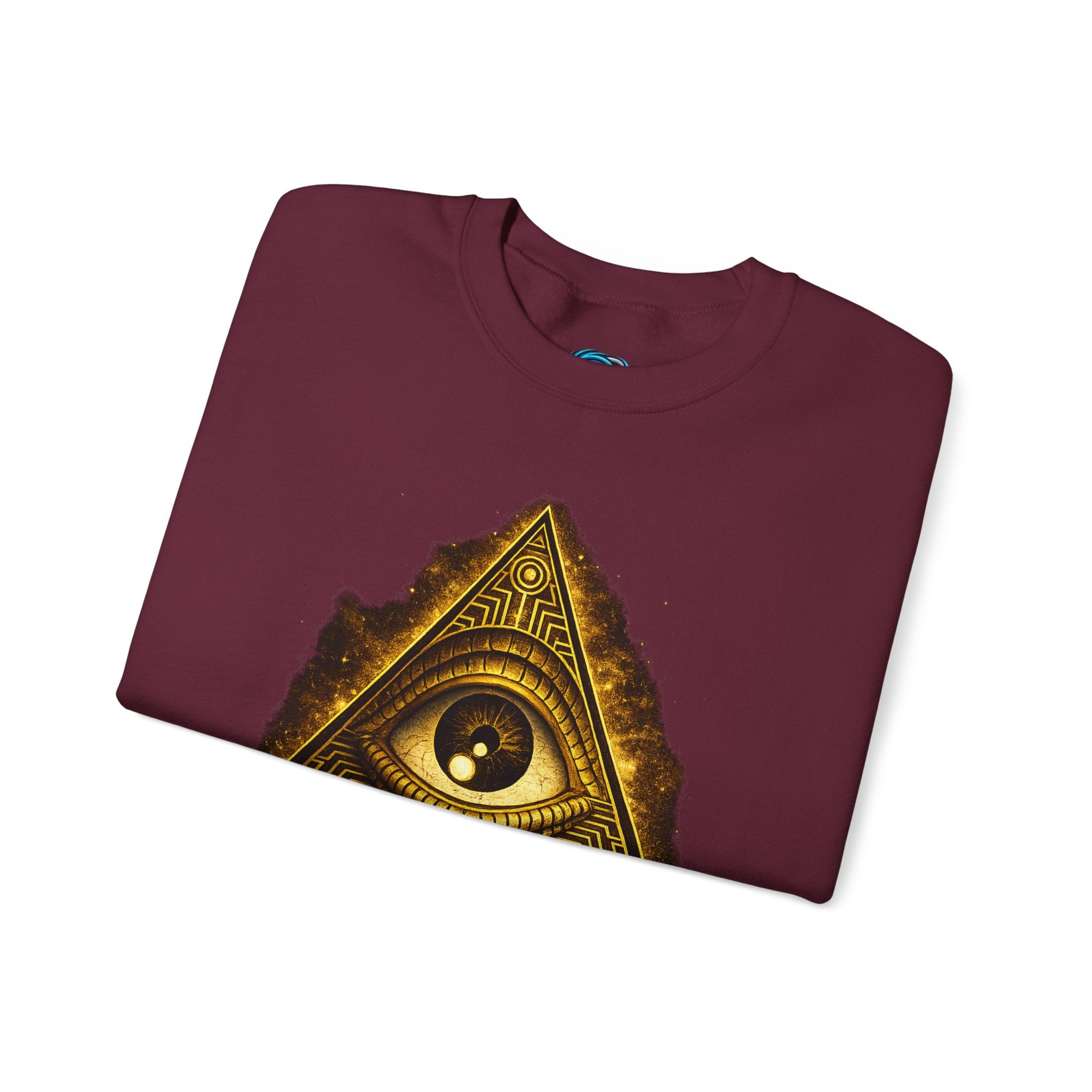 Open Your Mind All-Seeing Eye Pyramid Sweatshirt Printify